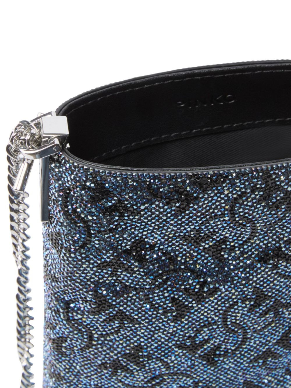 crystal-embellished chain phone bag - 4