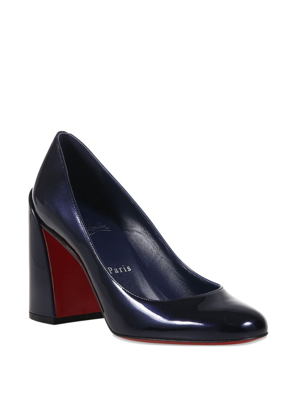 Miss Sab block-heel patent pumps (85mm) - 2