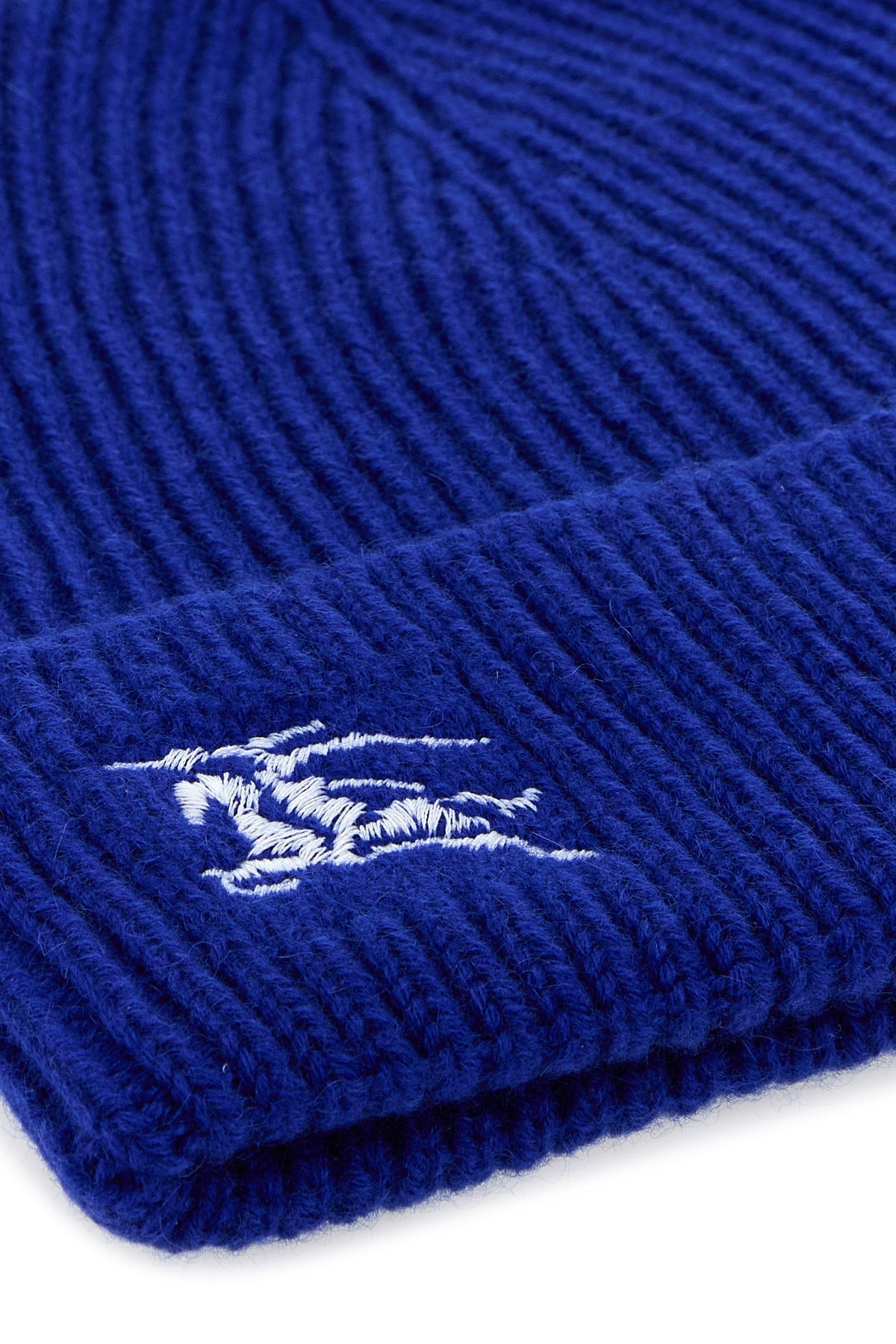 Electric blue cashmere beanie hat - 3