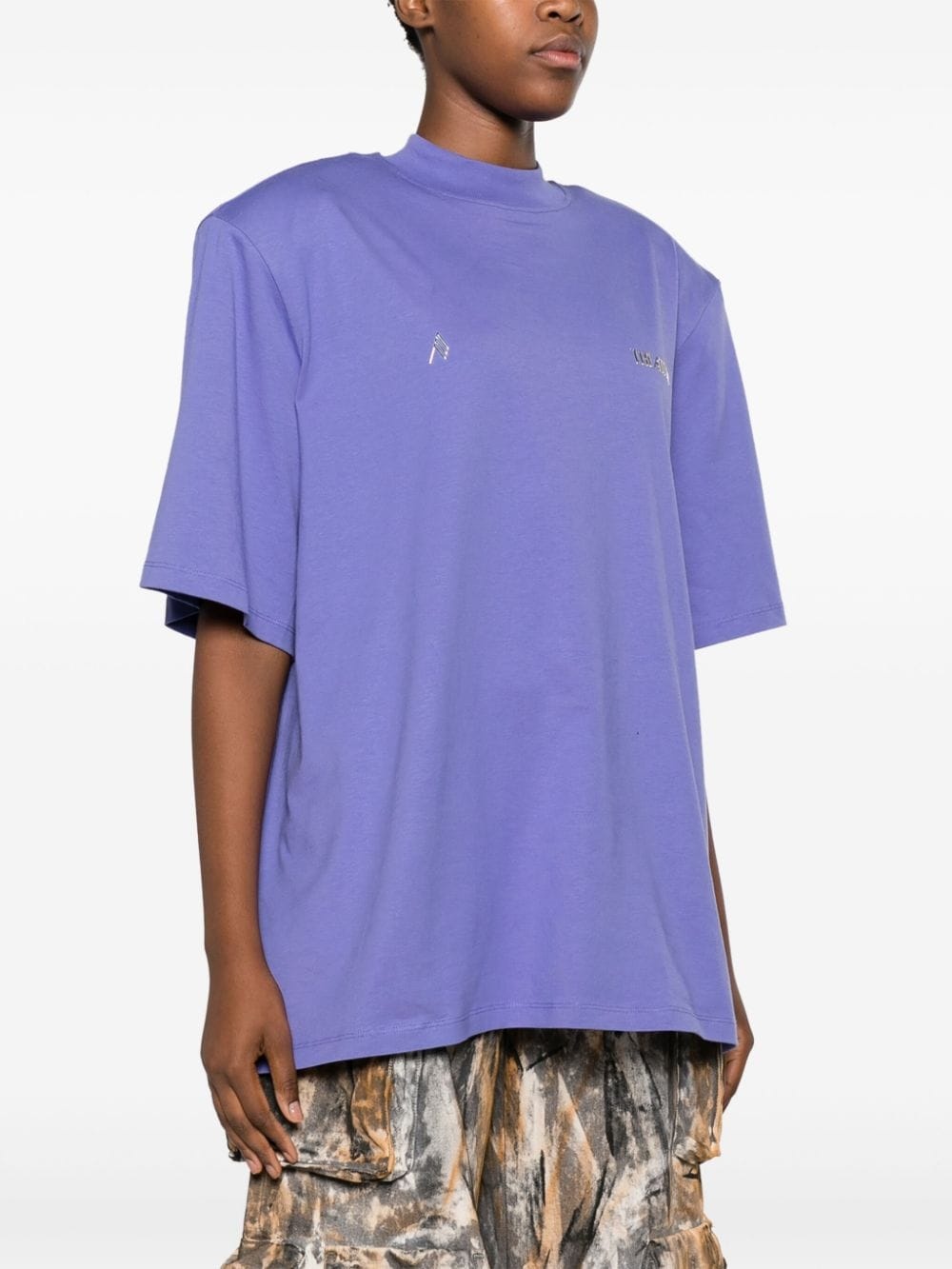 Kilie shoulder-pads cotton T-shirt - 3