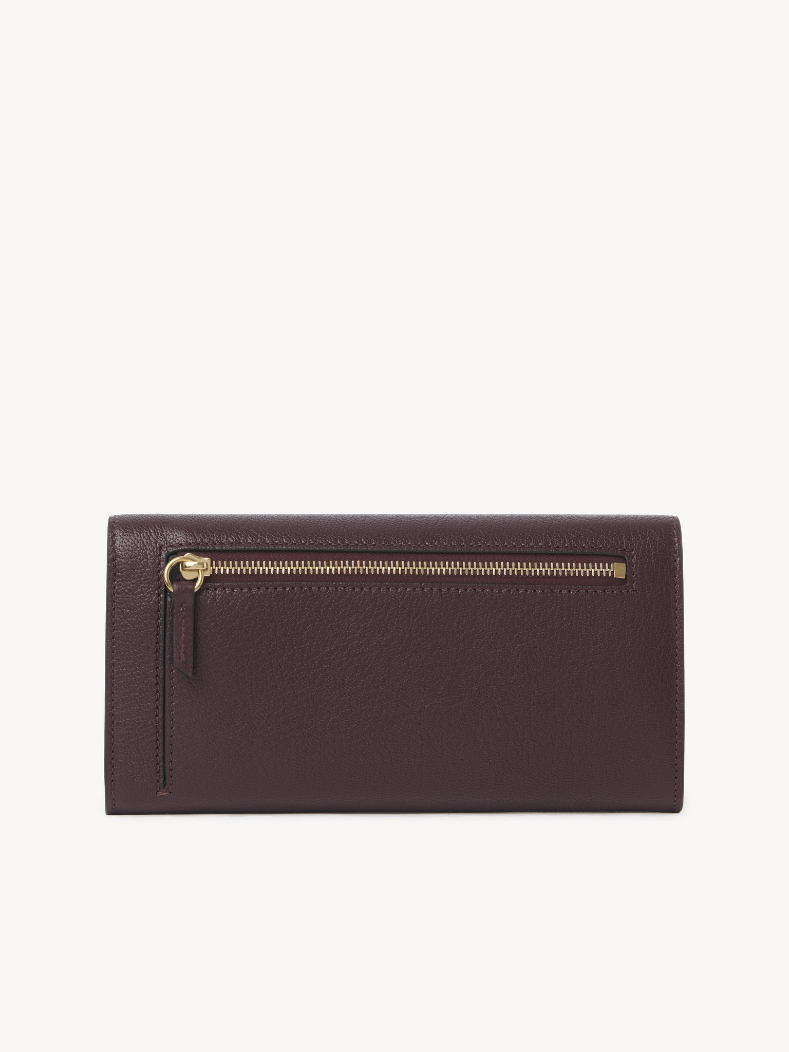 ENVELOPE LONG WALLET WITH FLAP IN GRAINED LEATHER - 3
