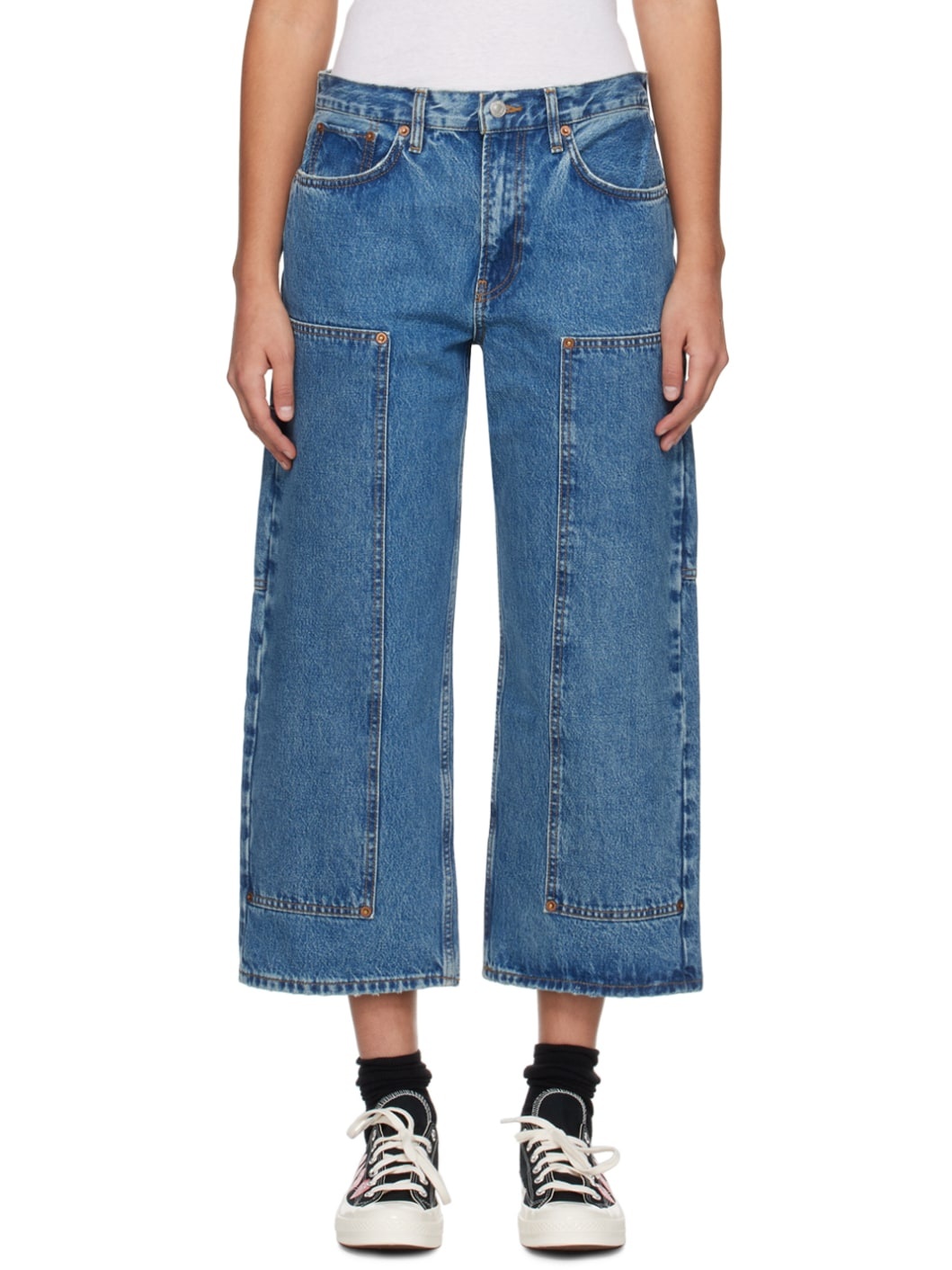 Blue 'The Shortie' Jeans - 1