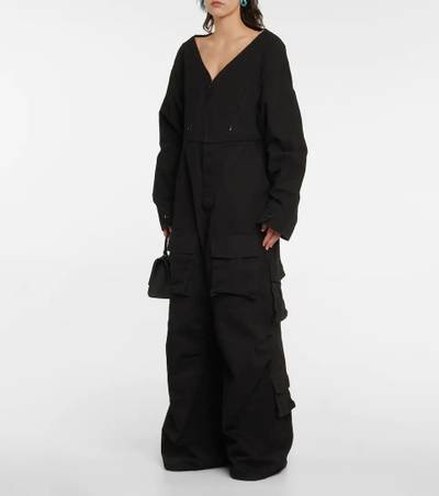 BALENCIAGA Wide-leg cotton jumpsuit outlook
