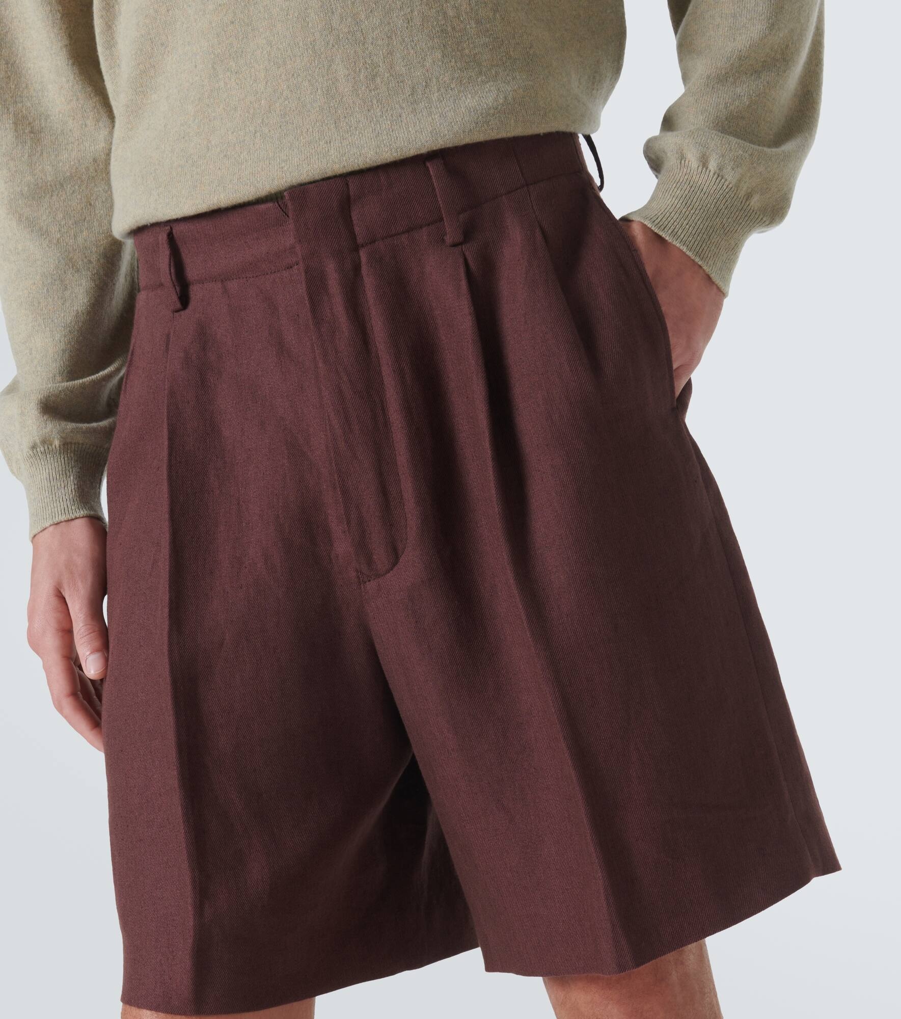 Joetsu flax Bermuda shorts - 5