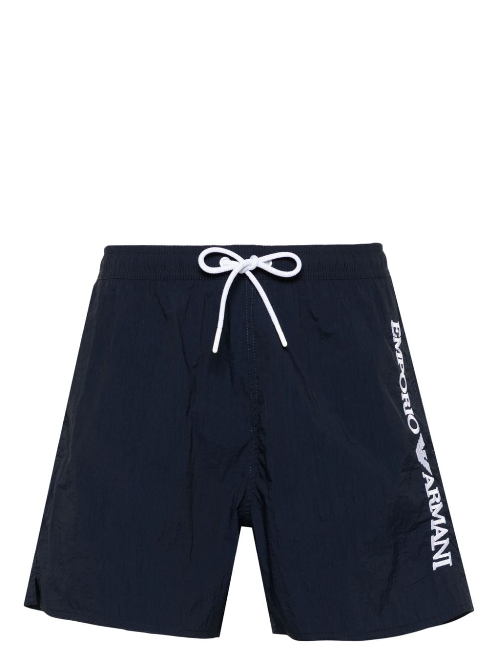 logo-embroidered swim shorts - 1