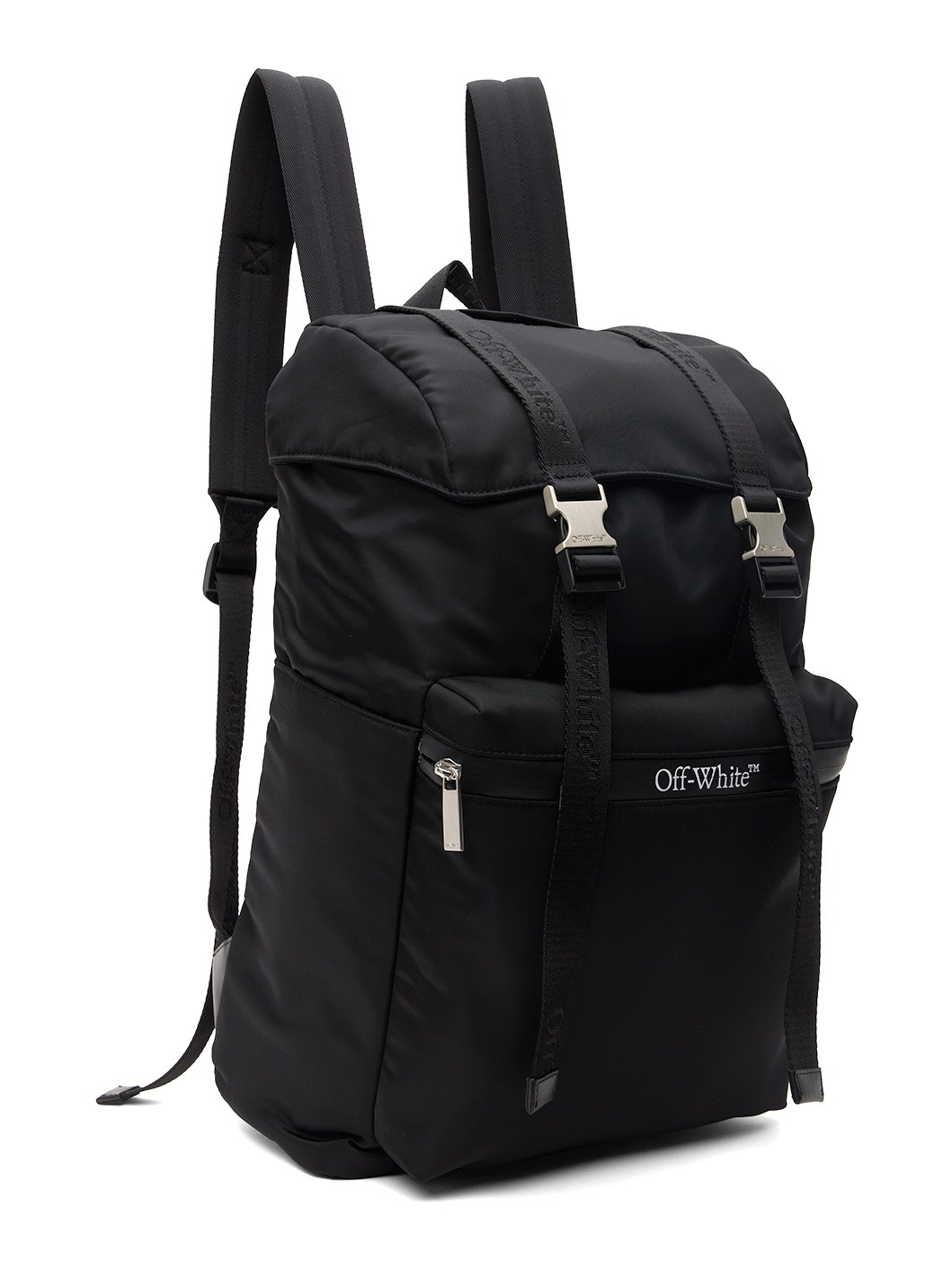 Black Outdoor Flap Backpack - 2