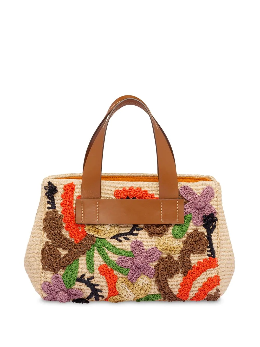 floral logo print tote bag - 3