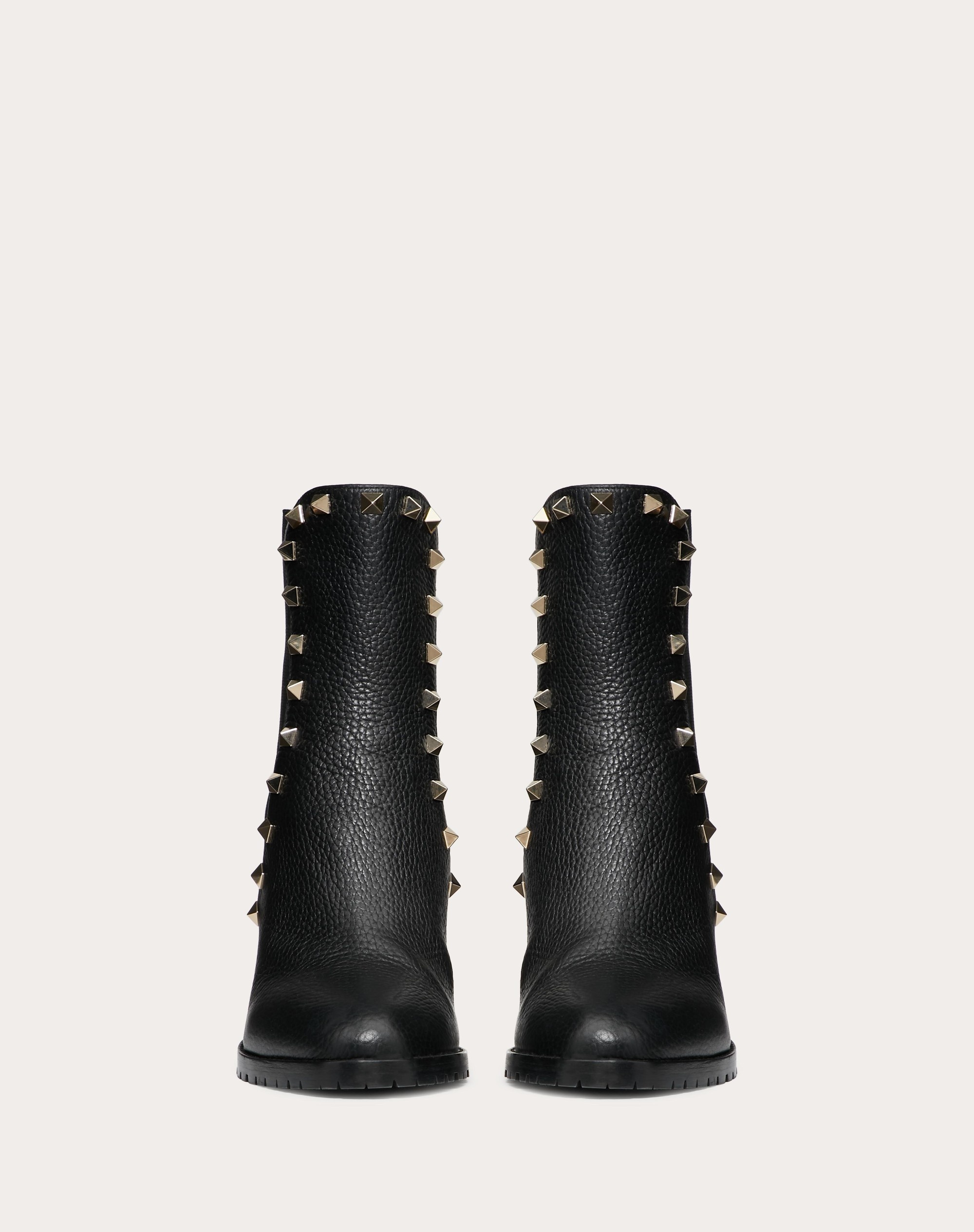 ROCKSTUD GRAINY CALFSKIN ANKLE BOOT 80 MM - 4