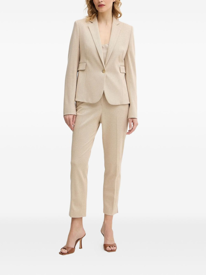 BOSS beige cropped trousers outlook