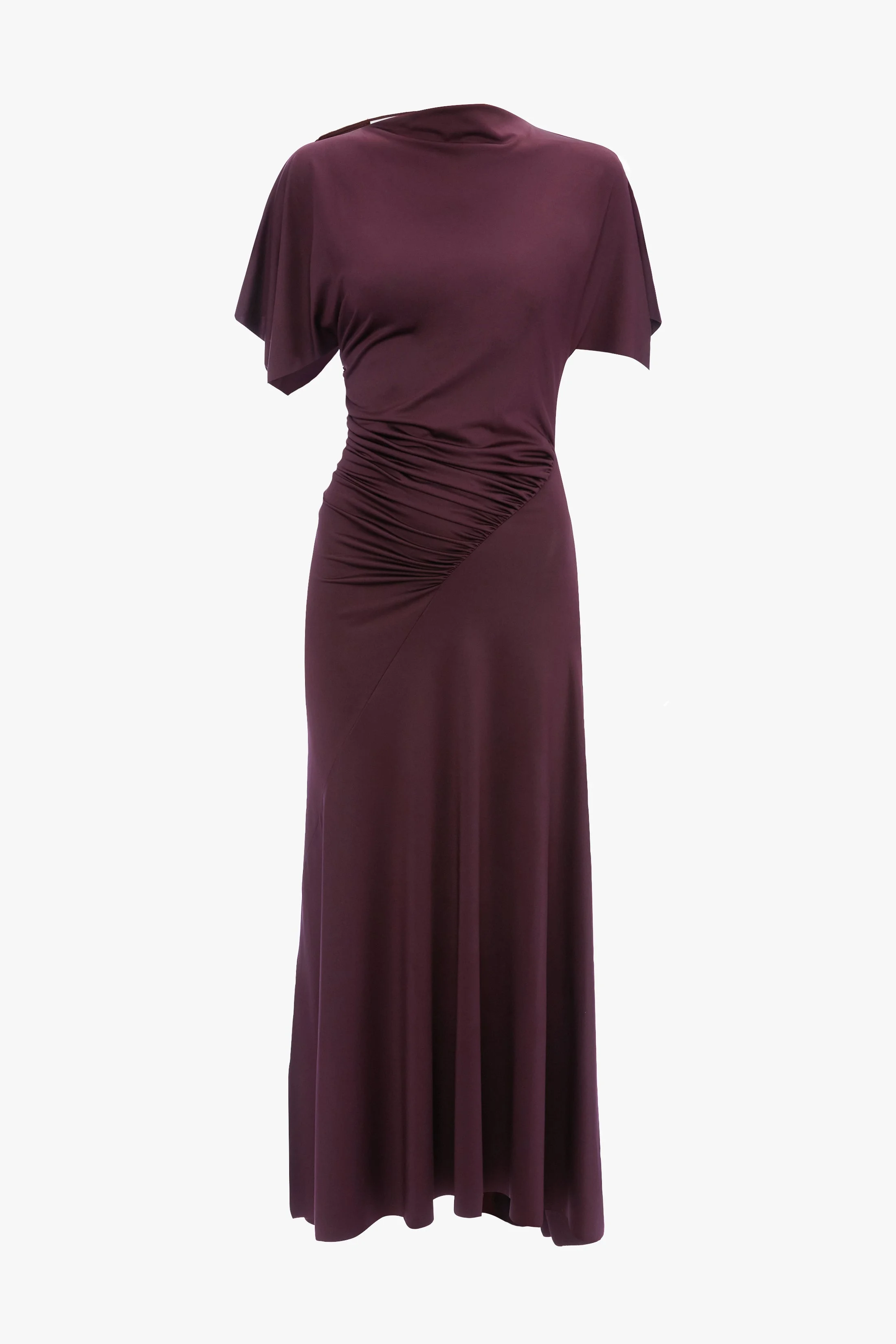 Blousey Midi Dress In Blackcurrant - 1