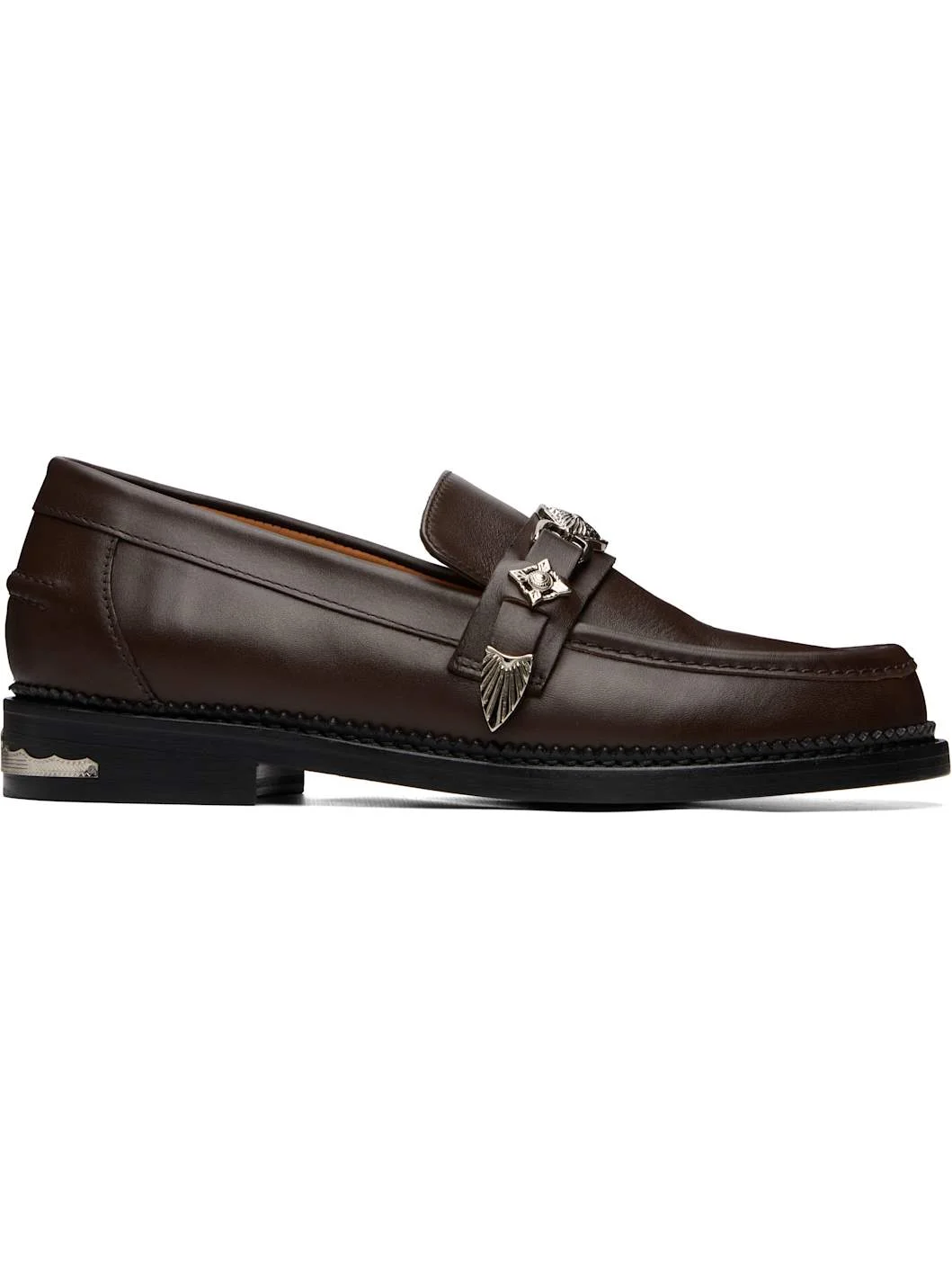 SSENSE Exclusive Brown Metal Loafers - 1