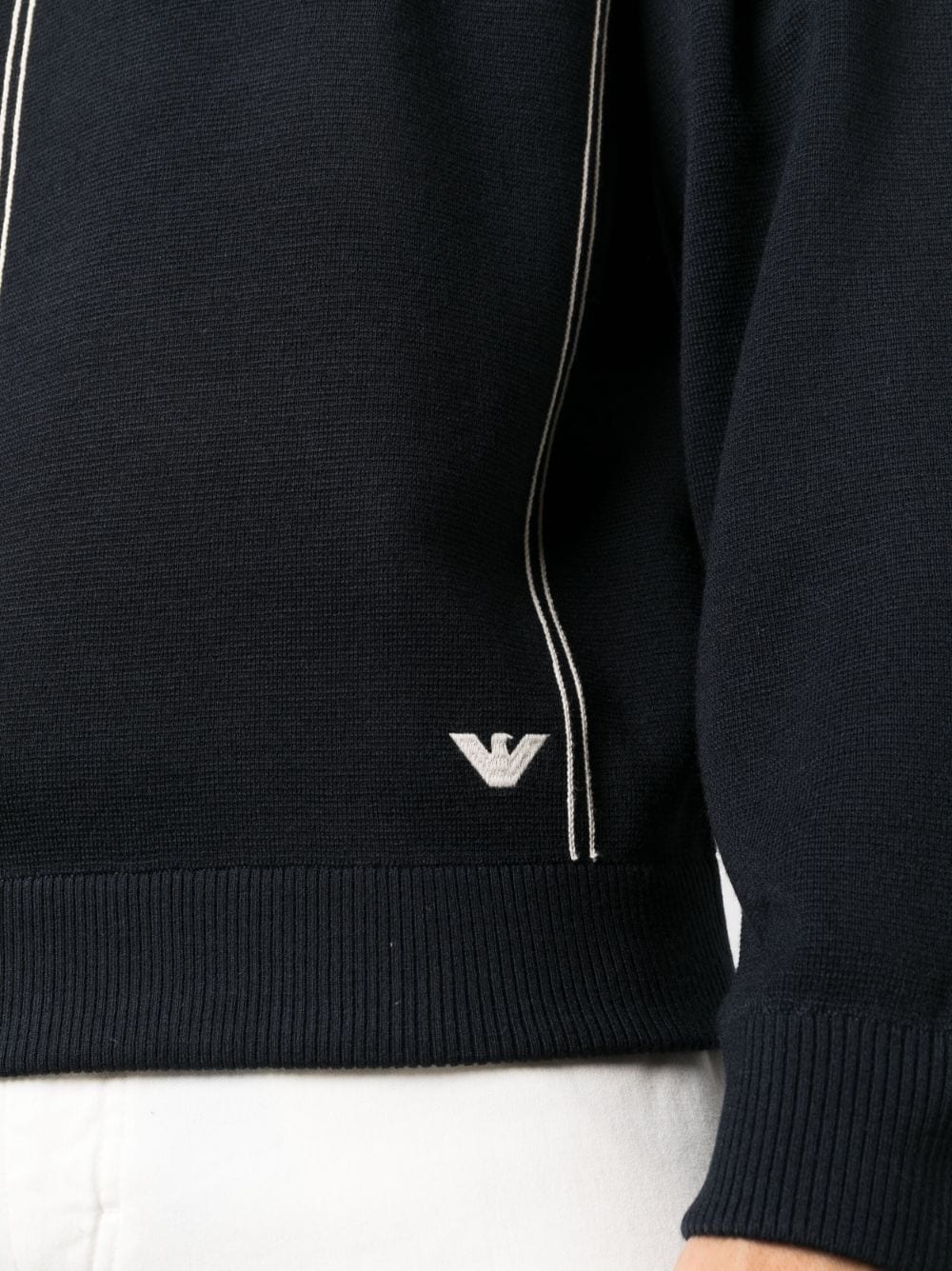 embroidered-logo knitted jumper - 5