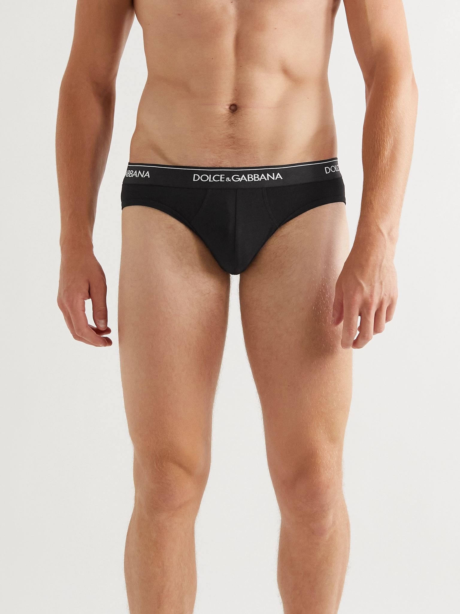 Two-Pack Stretch-Cotton Briefs Black - 2