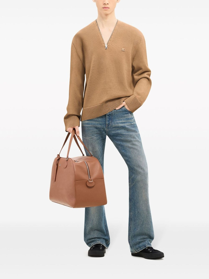 courrèges zip-detailing wool sweater outlook