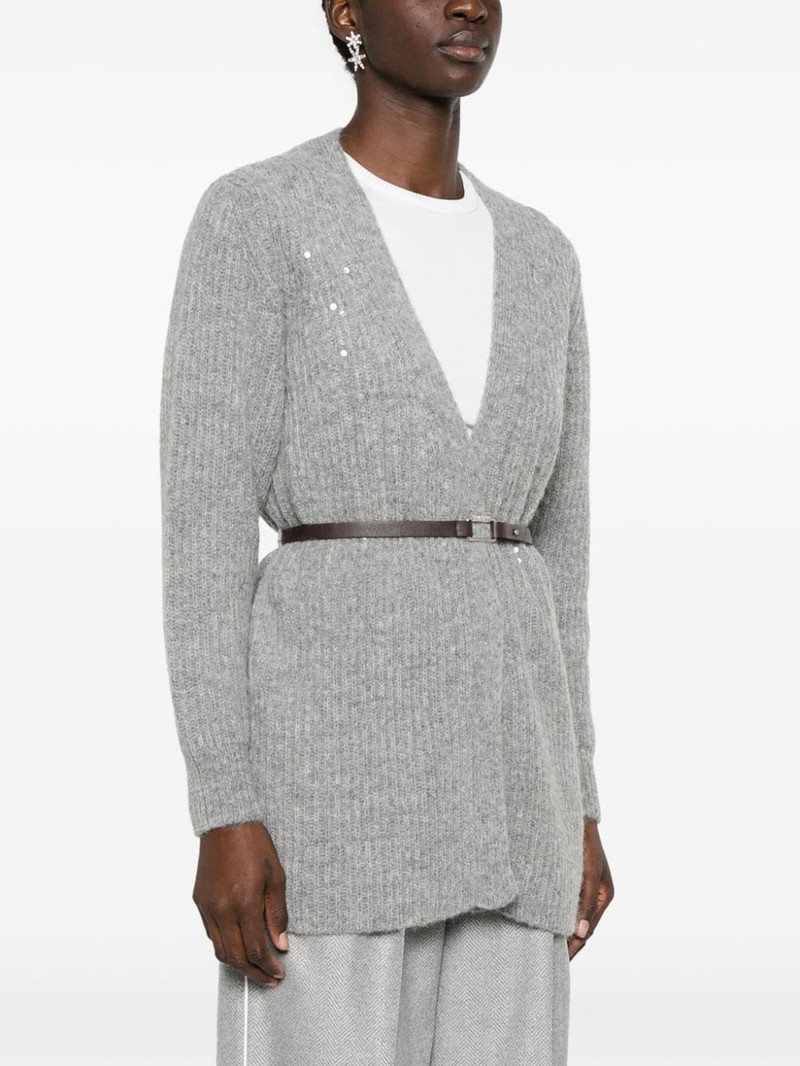sequin-embellished belted cardigan 3
