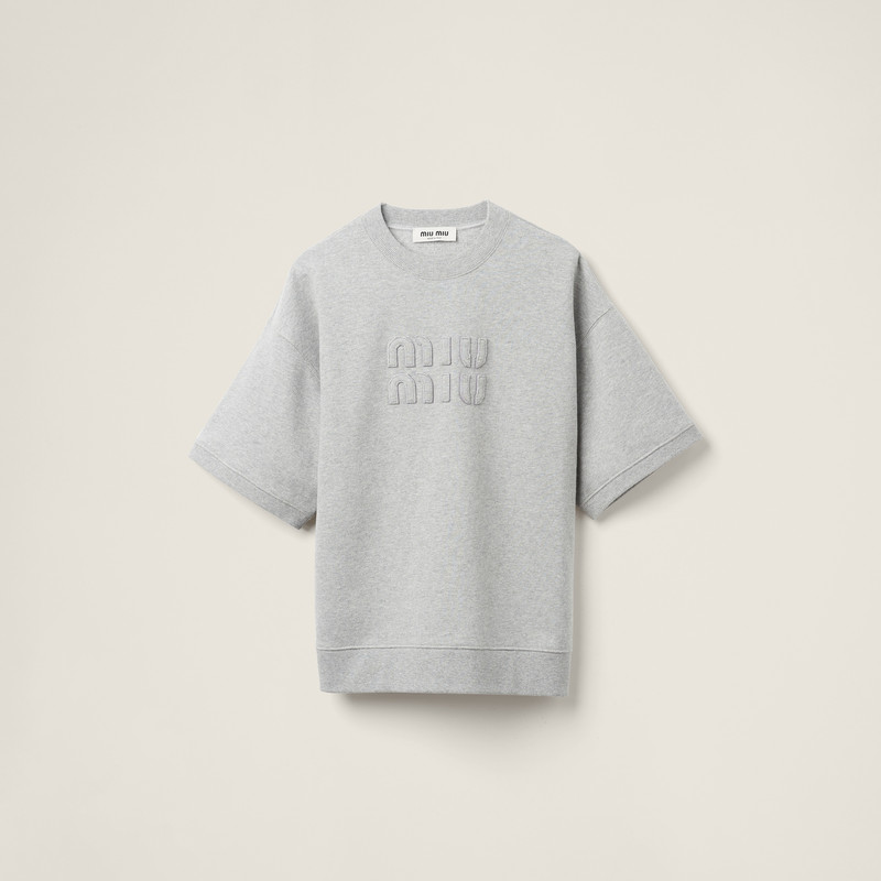 Embroidered cotton sweatshirt 1
