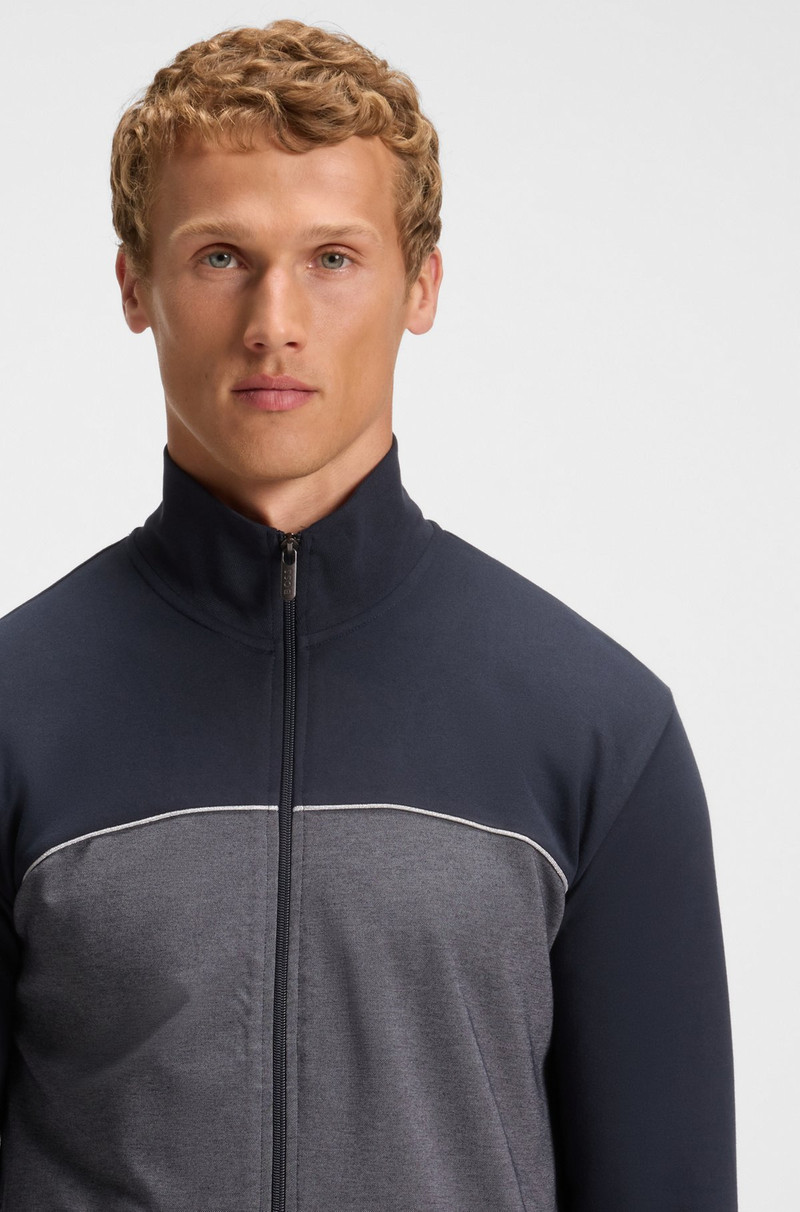 CONTRAST-PIPING JACKET IN A COTTON BLEND 5