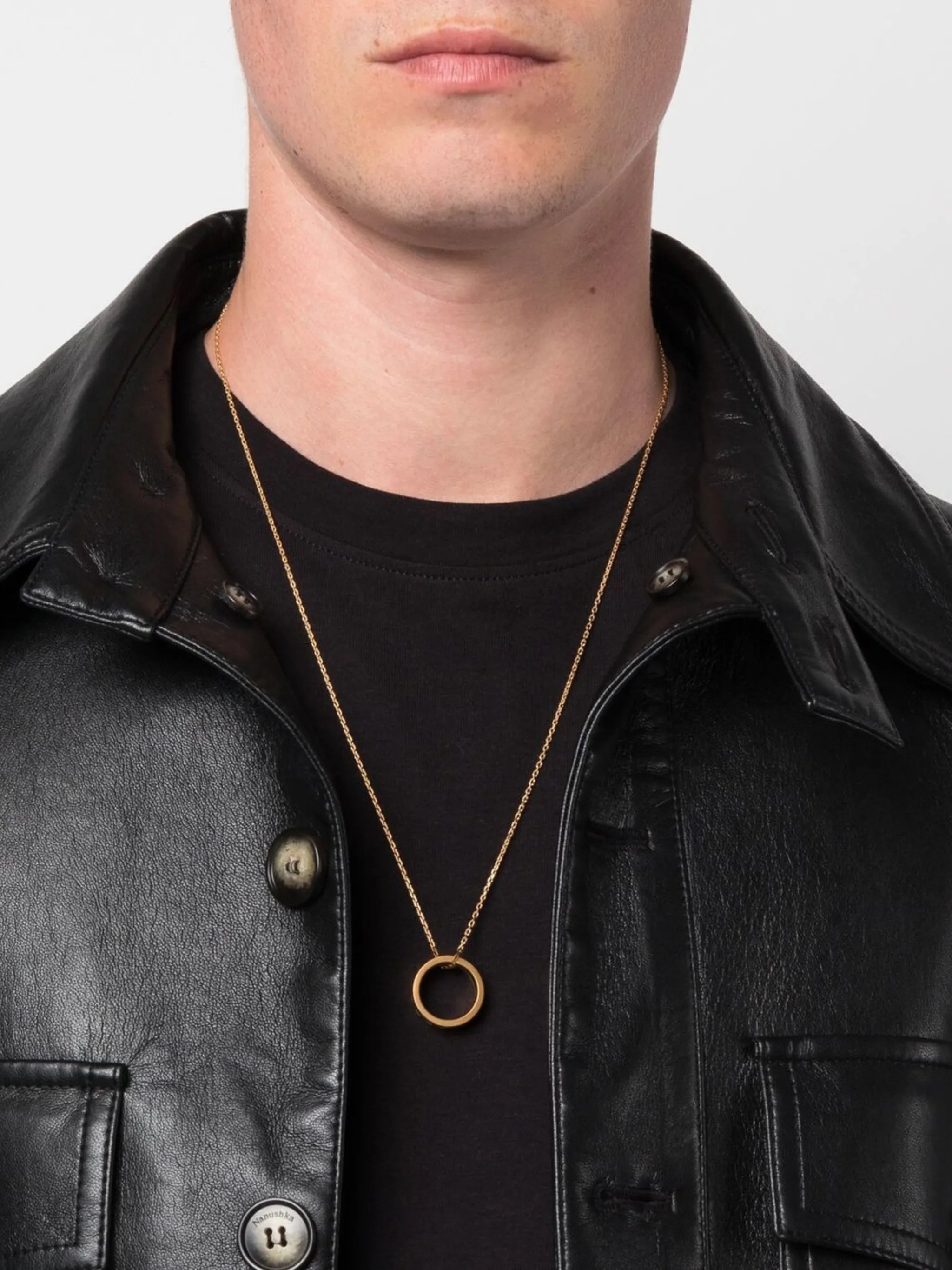Numerical Ring Pendant Necklace - 2