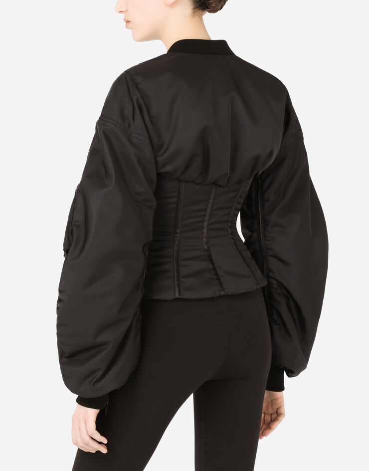 Nylon bomber jacket with bustier details - 6