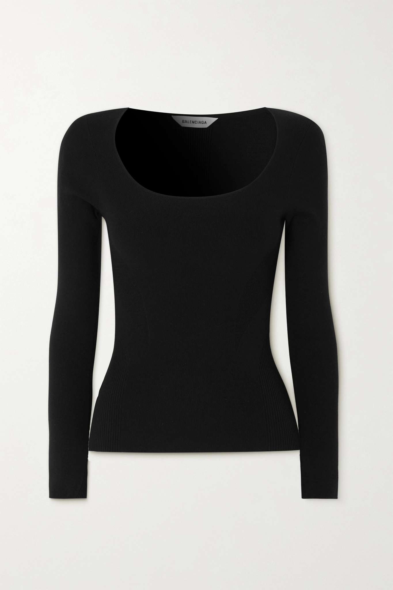 Ribbed stretch modal-blend jersey top - 1