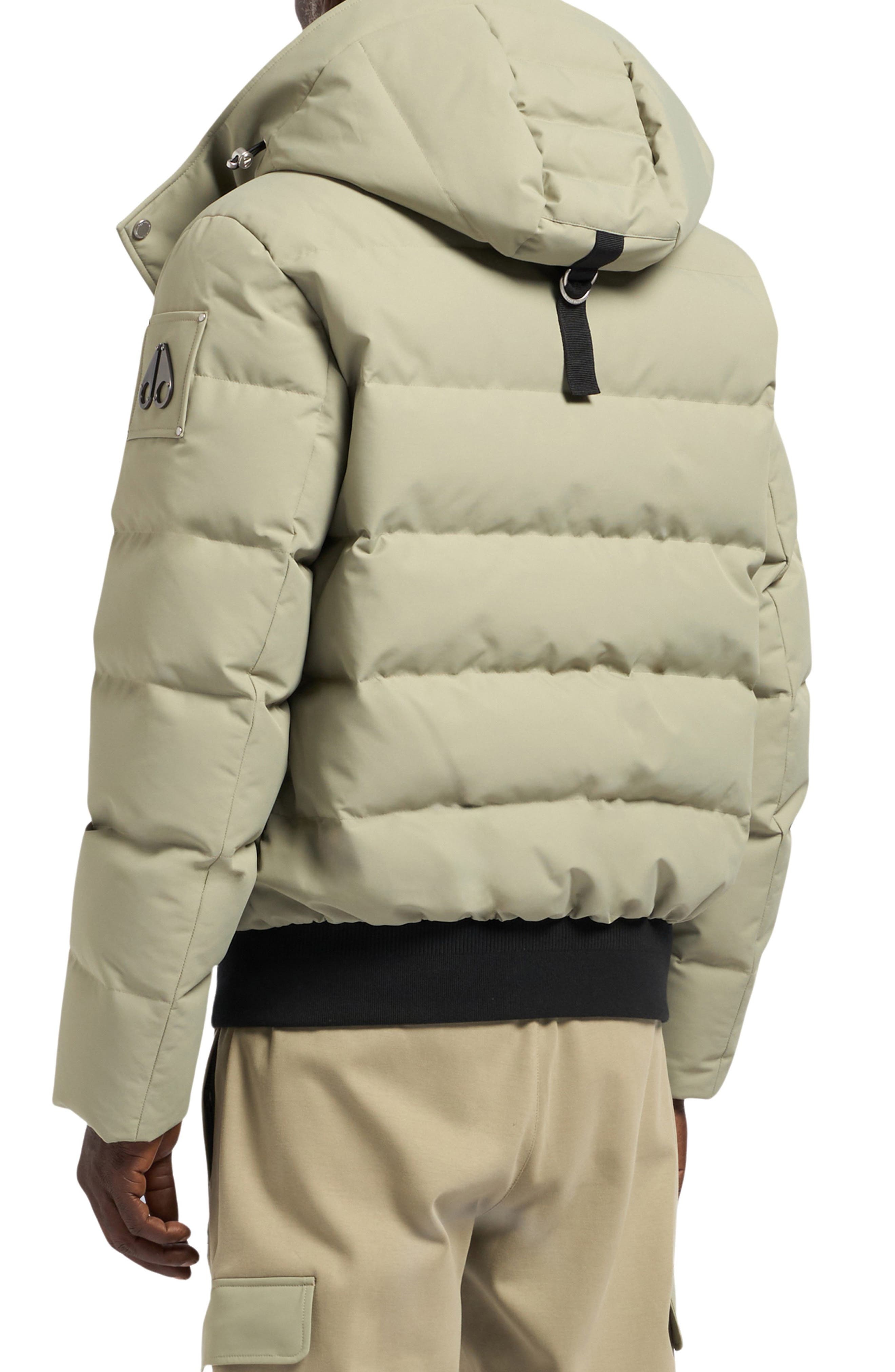 Moose Knuckles Cloud Down Puffer Bomber Jacket with Removable Hood in Sage at Nordstrom - 2