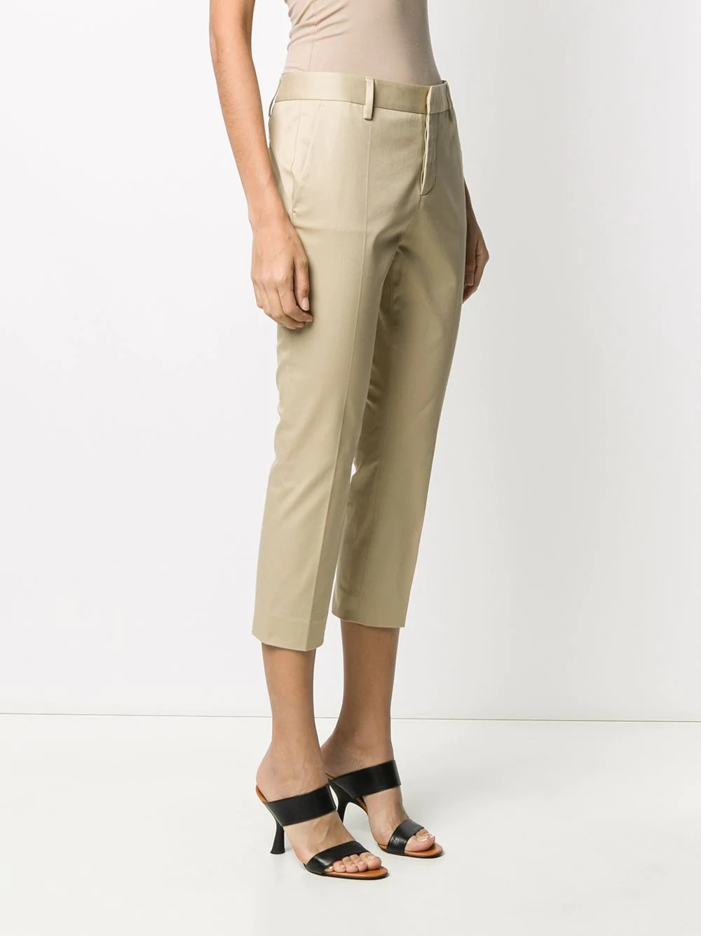 skinny-fit cropped chino trousers - 3