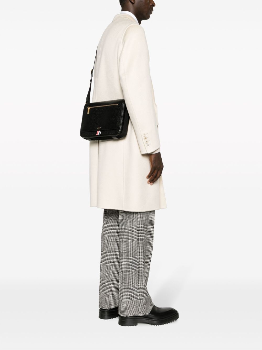 embossed logo-stamp reporter bag - 2