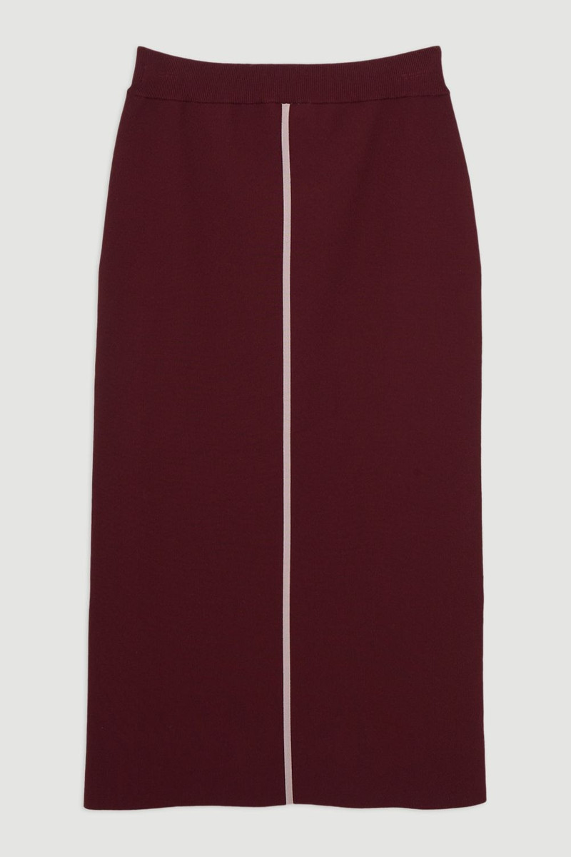 Milano Knit Front Split Midi Skirt 4
