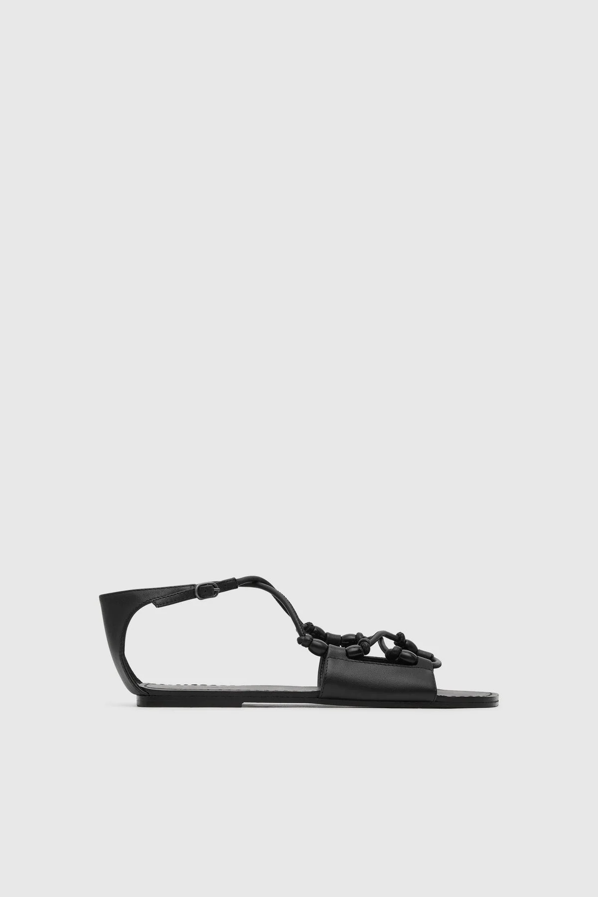 Beaded Detail Sandal - Black - 1