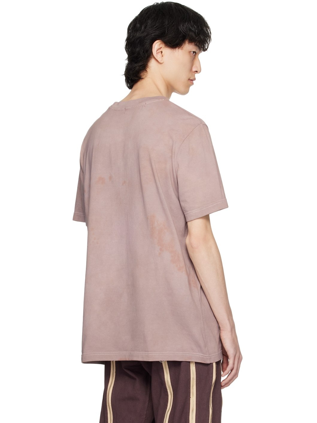 Brown Flocked Spiral T-Shirt - 3
