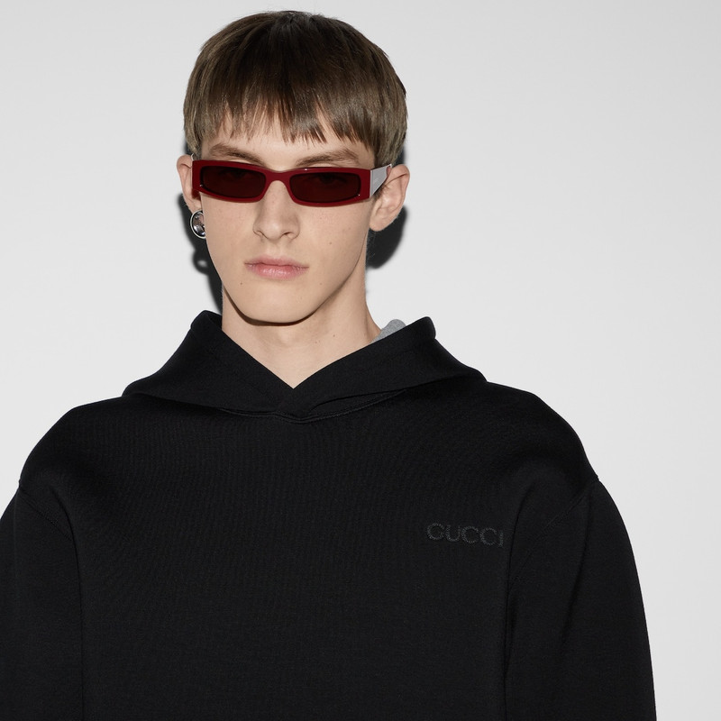 Viscose jersey hooded sweatshirt 5