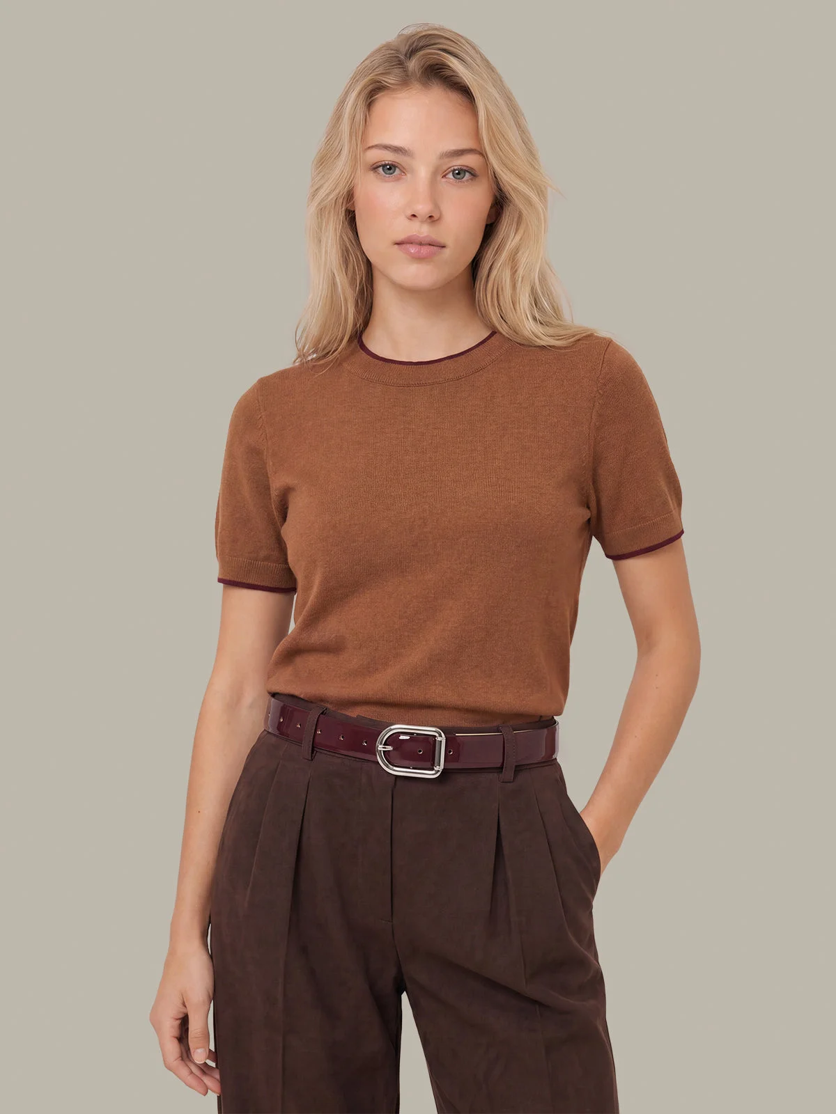 Augusta Double Layer Sweater Tee - 1