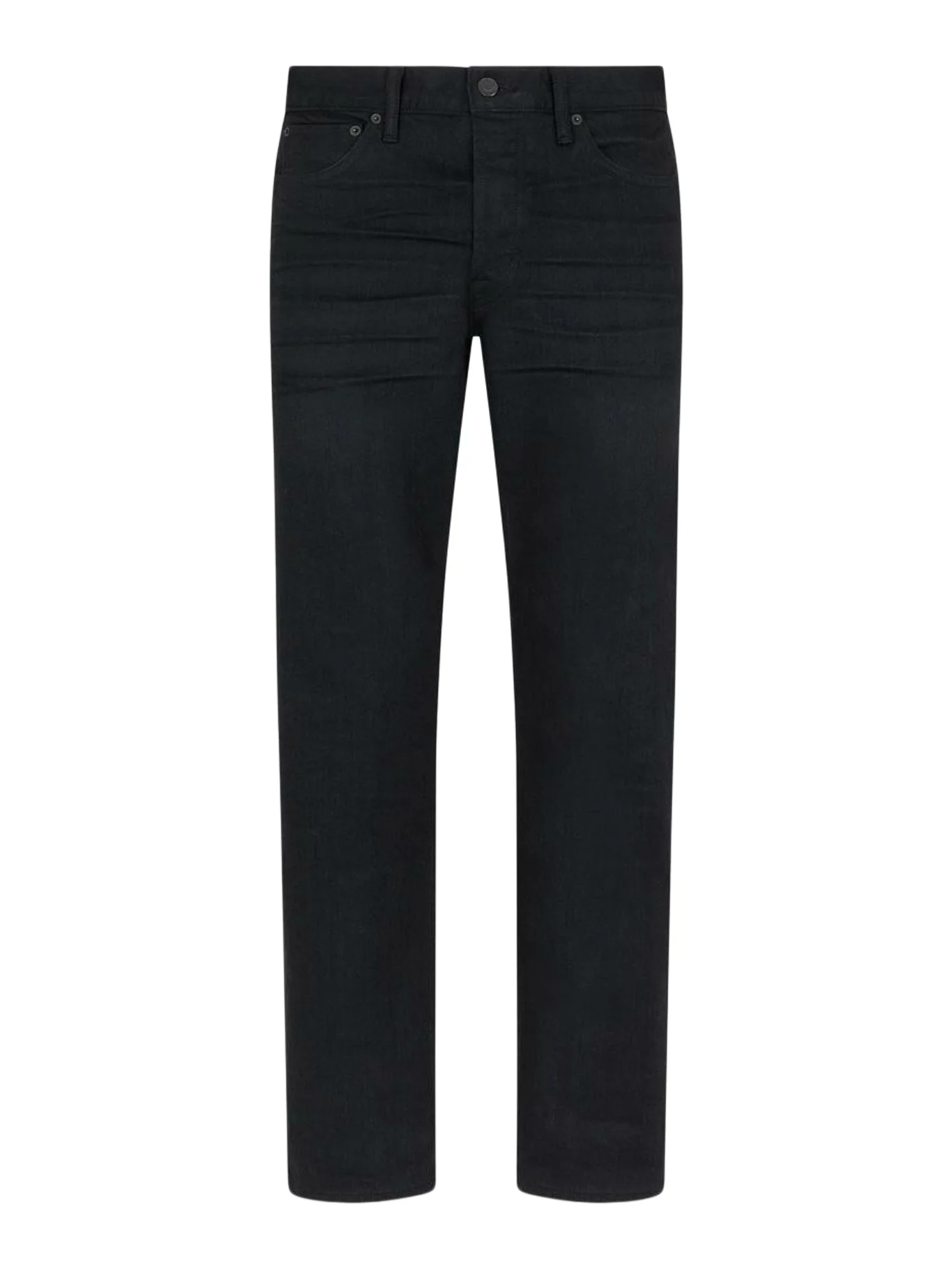 1950S-STYLE STRAIGHT-LEG WASHED BLACK DENIM JEANS - 1
