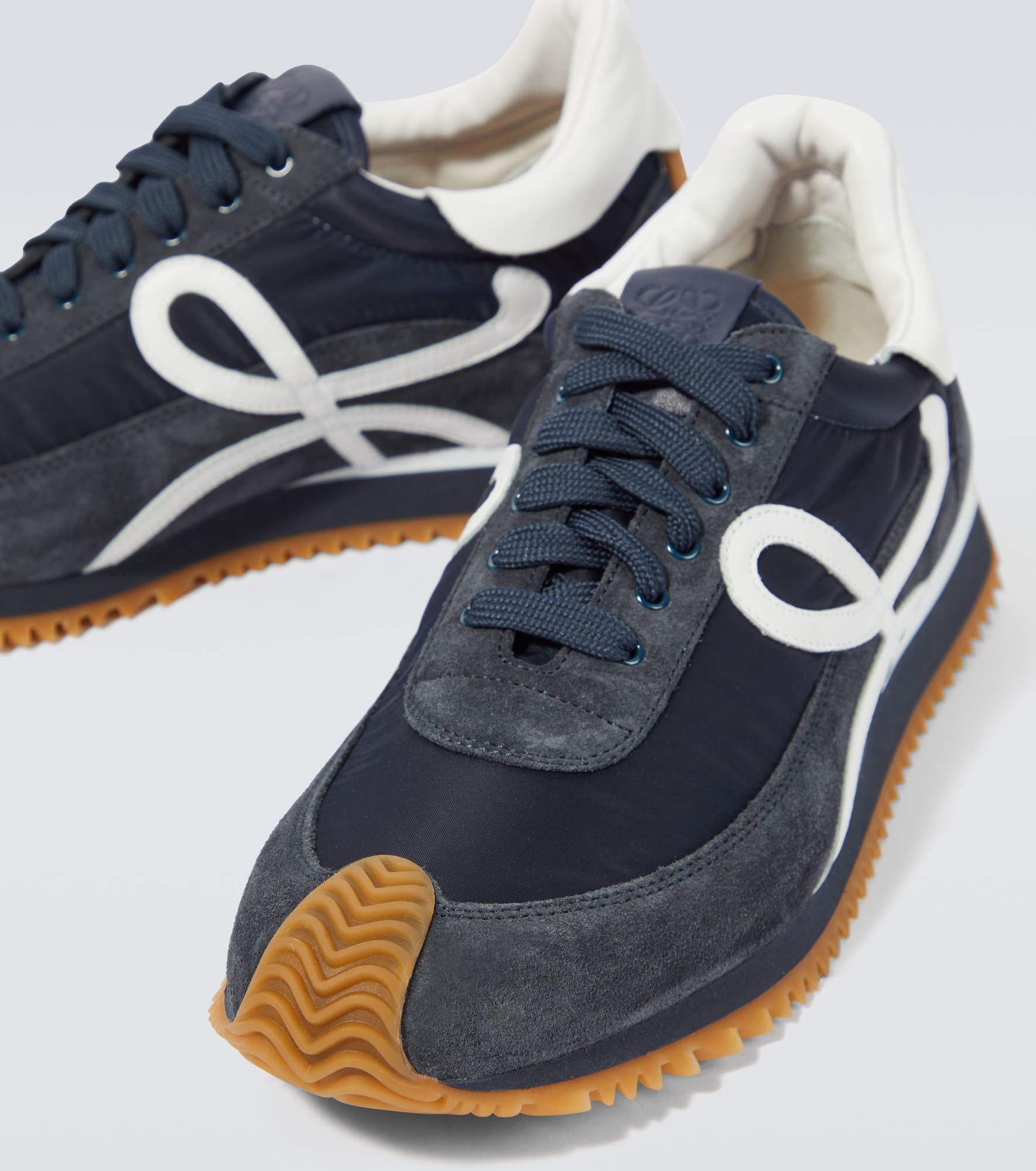Flow Runner suede-trimmed sneakers - 3