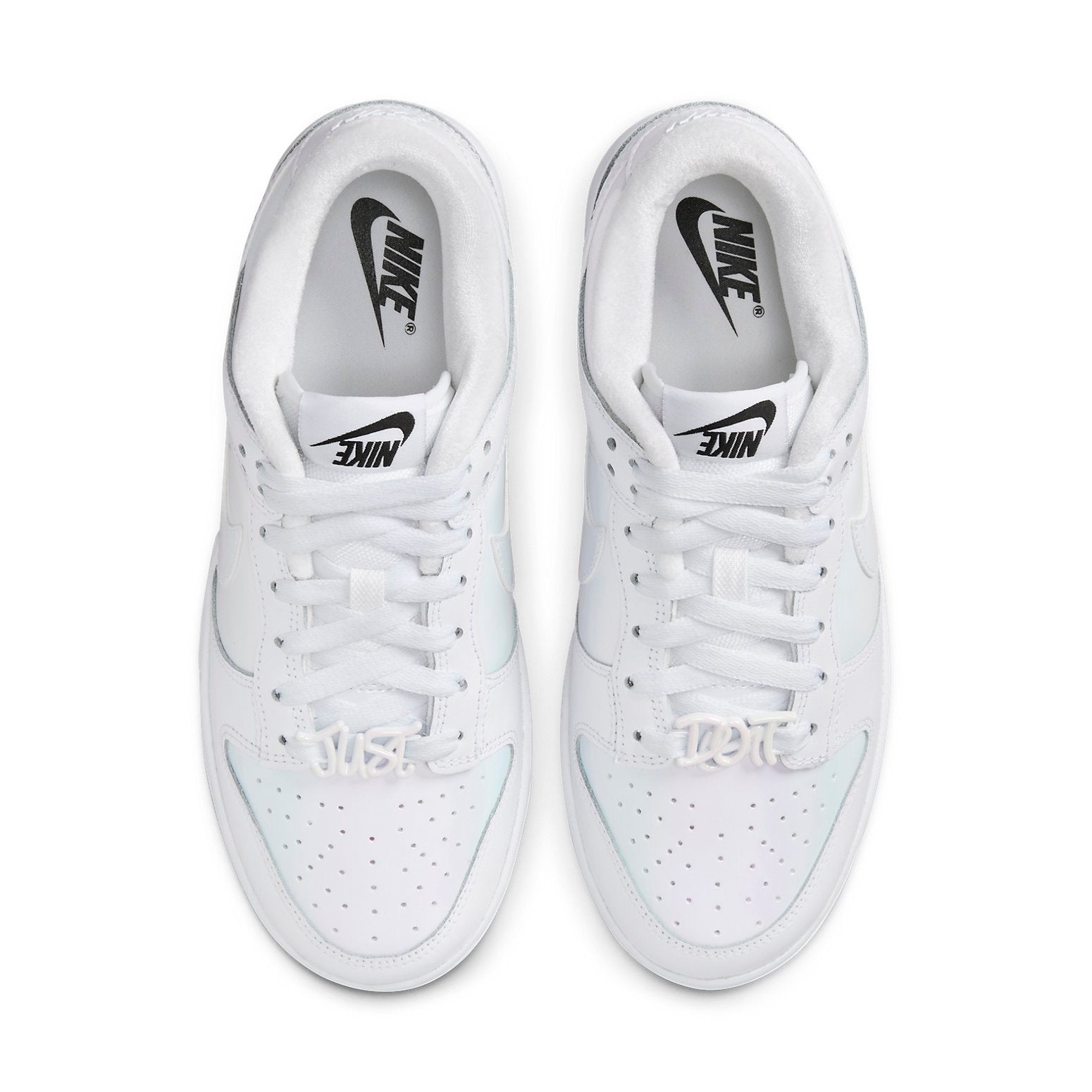 (WMNS) Nike Dunk Low 'Just Do It - White Iridescent' FD8683-100 - 4