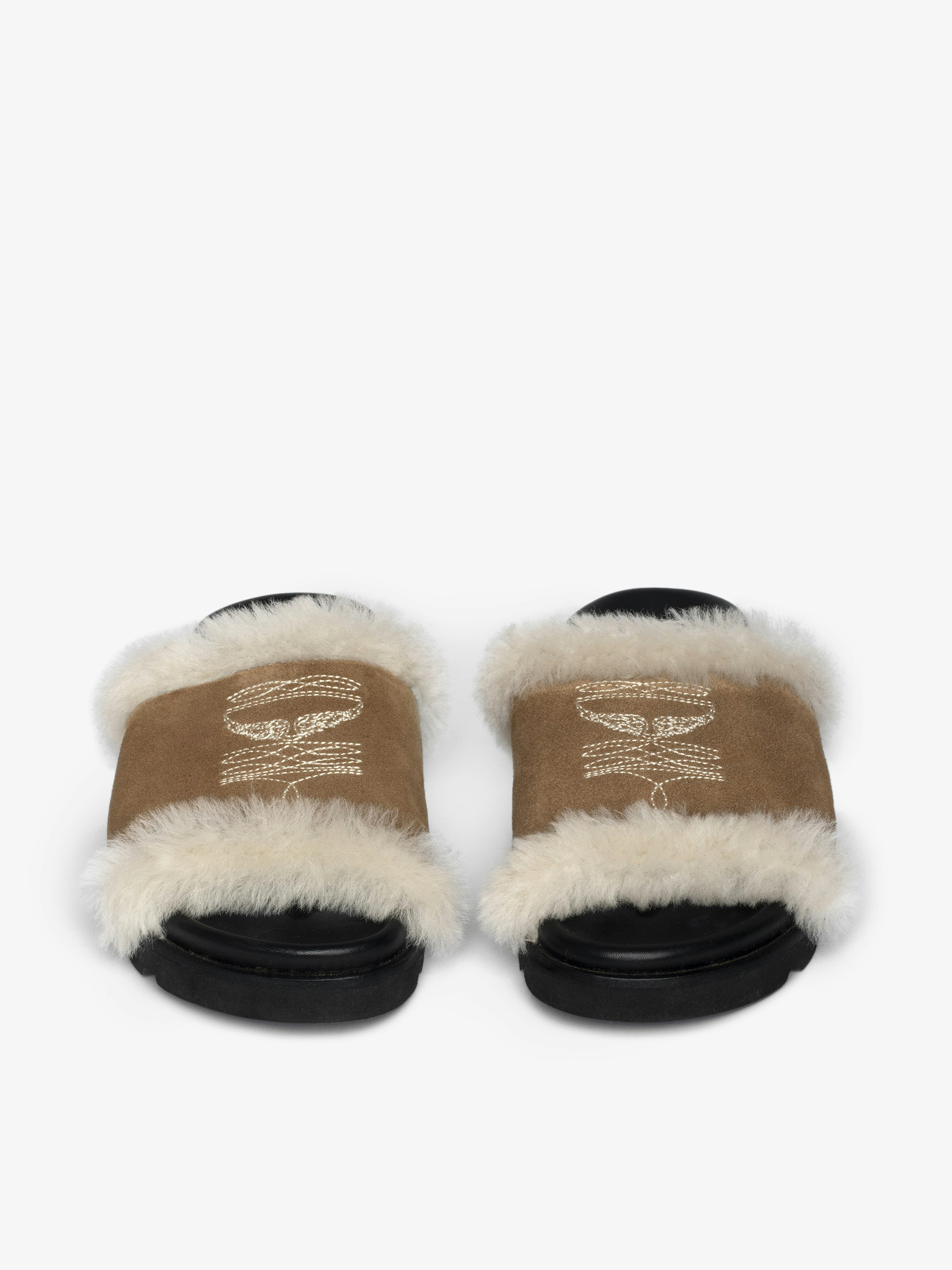 Teddy Shearling Mules - 4