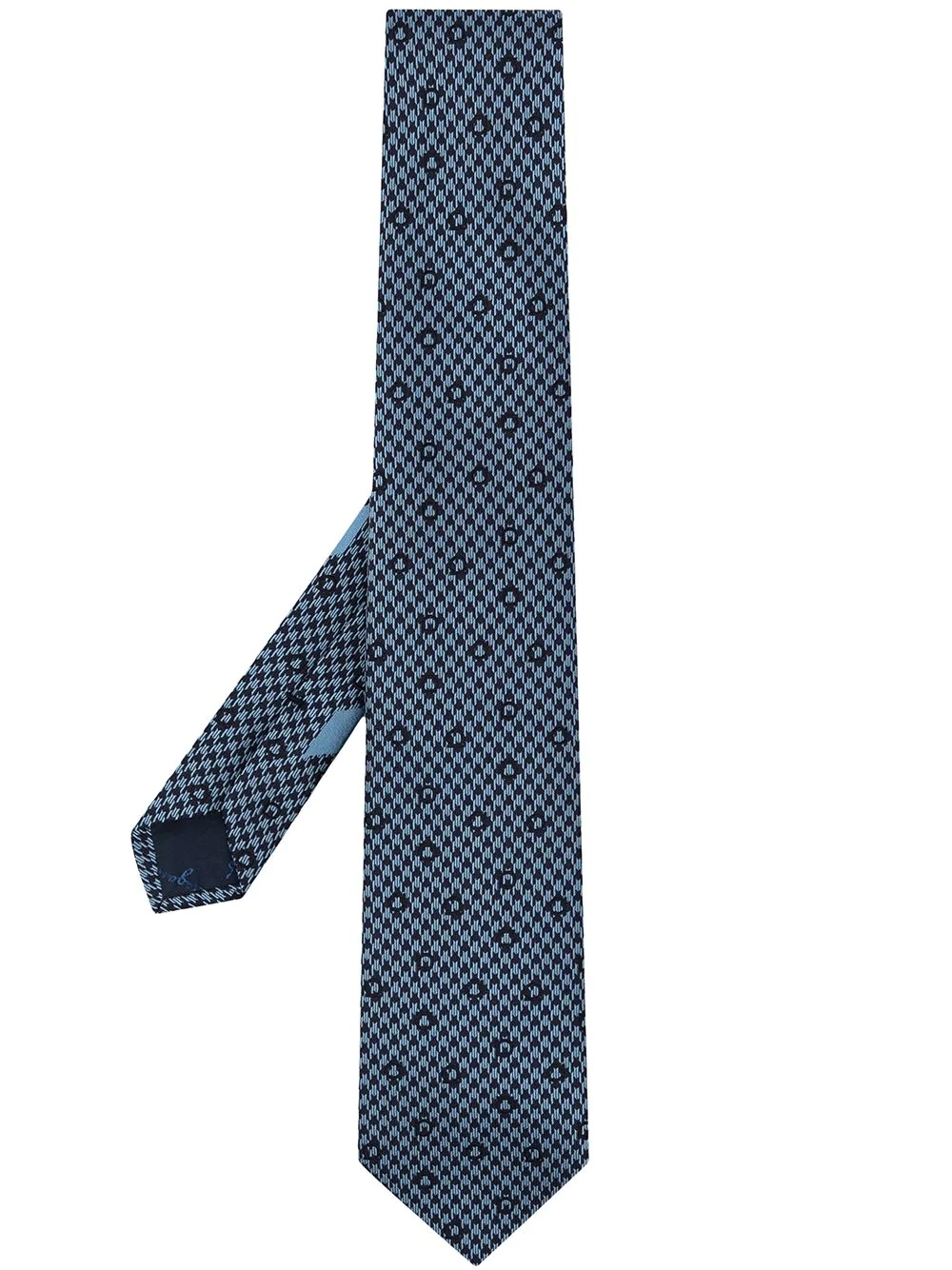 jacquard Gancini silk tie - 1