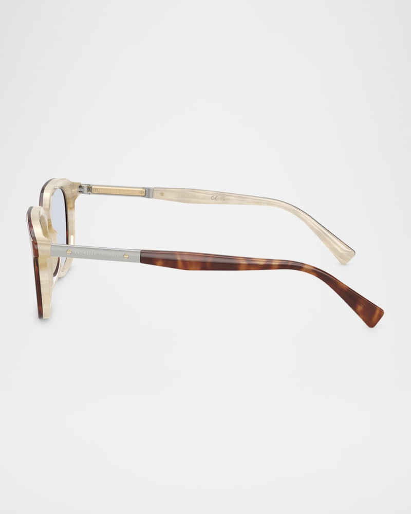 Brunello Cucinelli BC3011 Acetate Pillow Sunglasses outlook