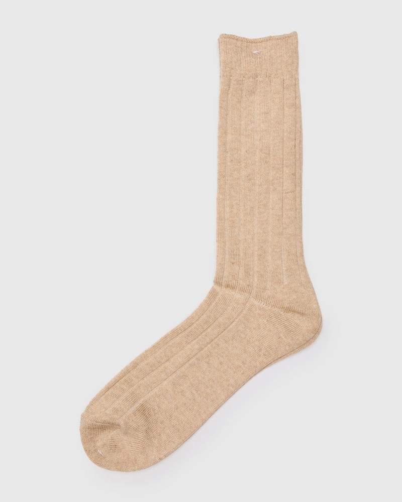 ANONYMOUSISM Bold Rib Crew in Beige outlook