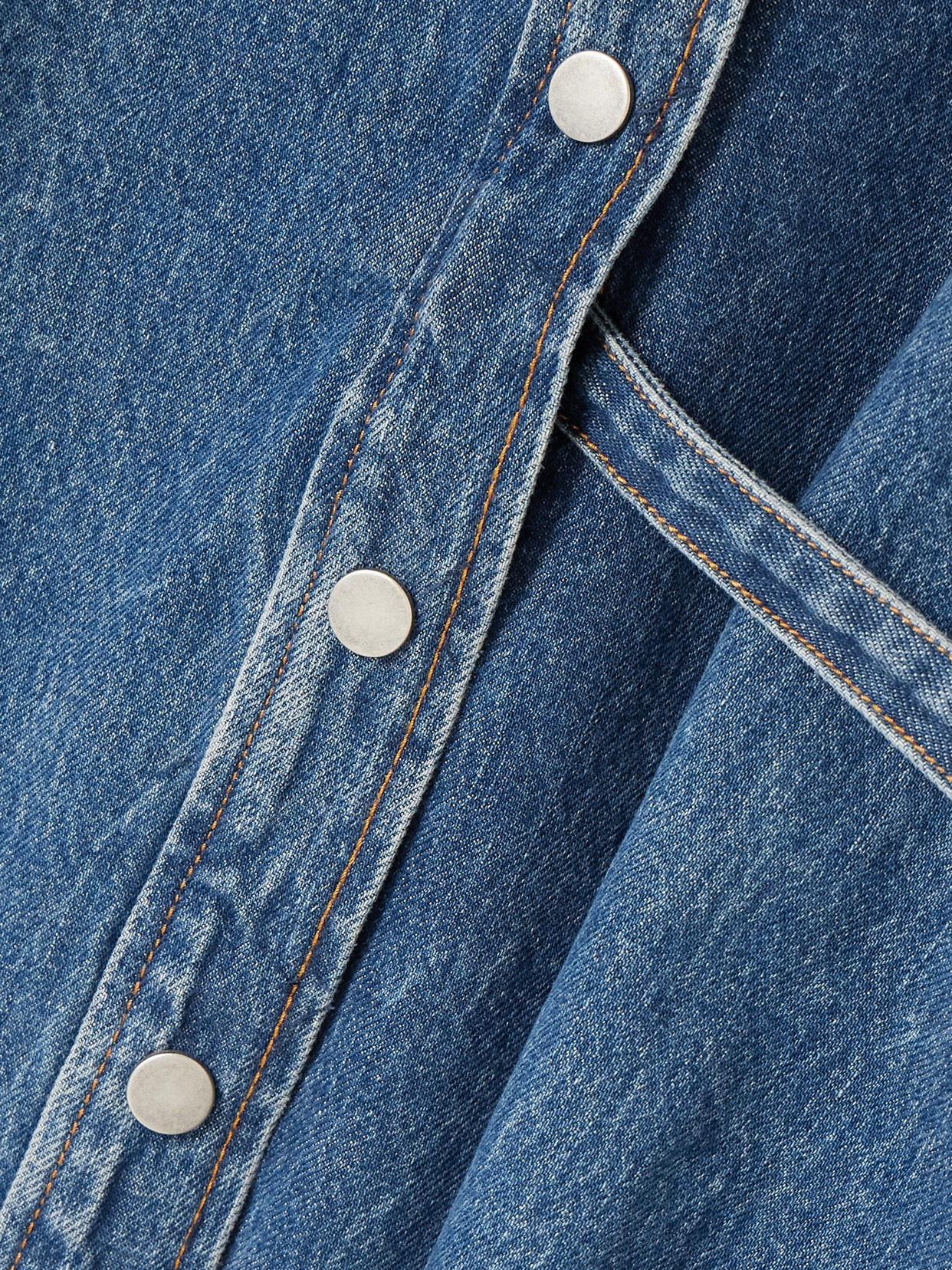 Belted Denim Shirt - 5