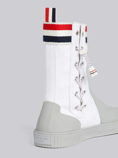 Thom Browne White Molded Rubber Lace up Vulcanized Sailing Boot outlook