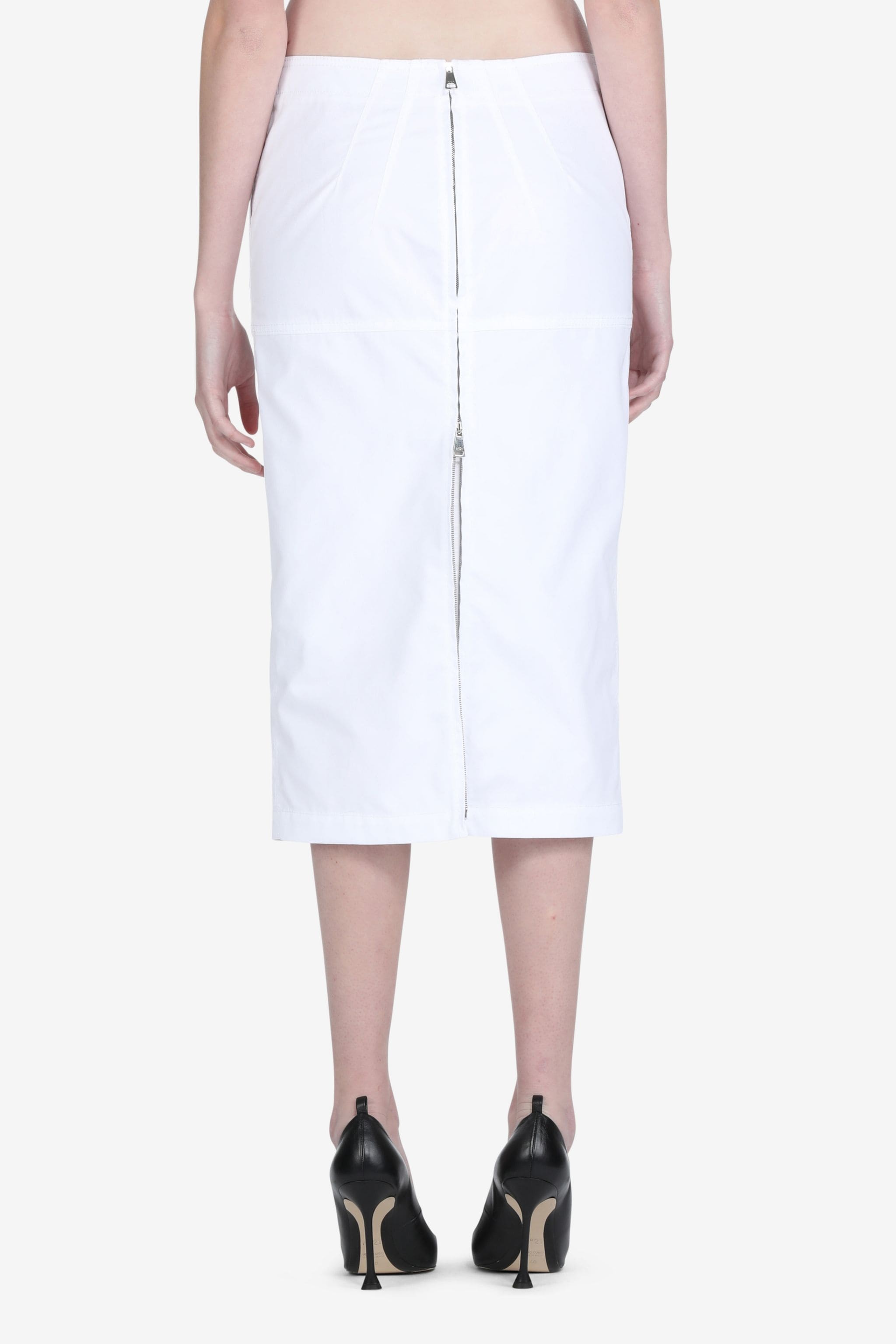 COTTON PENCIL SKIRT - 2