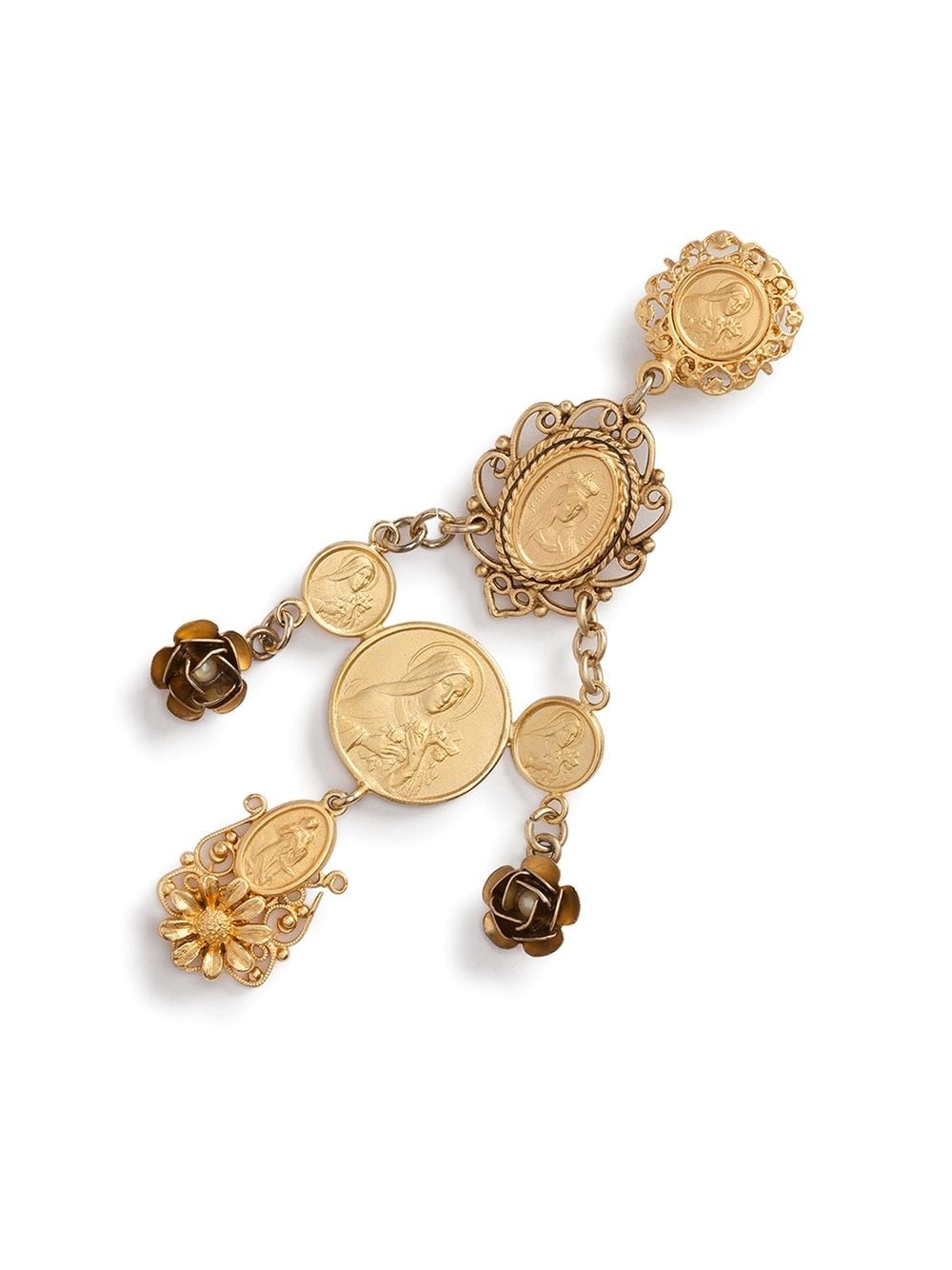 embellished pendant earrings - 2
