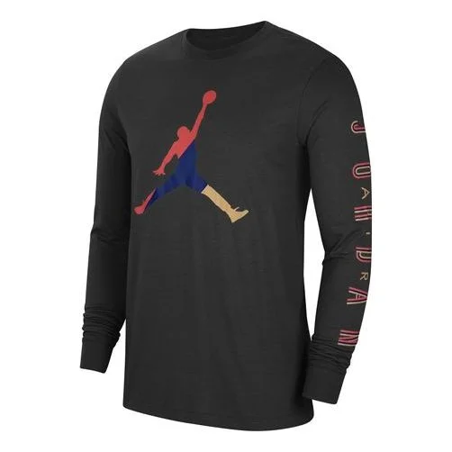 Air Jordan Multi-Color Alphabet Logo Long Sleeves Black CN3503-010 - 1