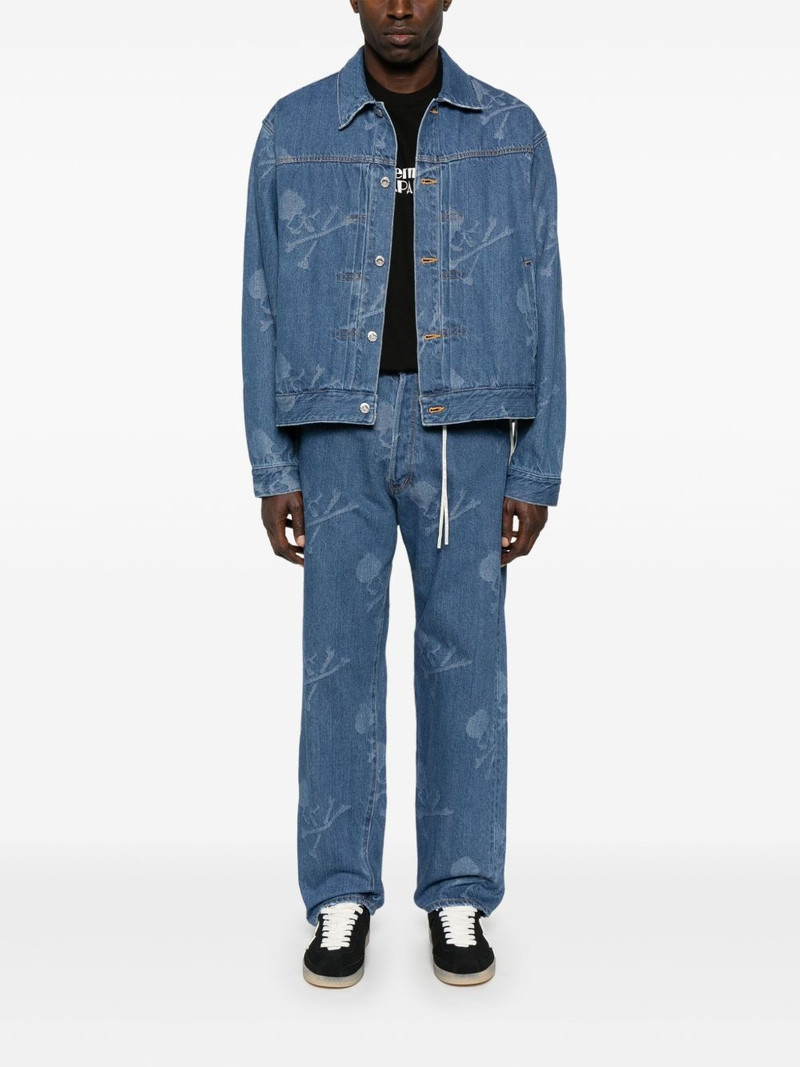 mastermind JAPAN monogram-pattern denim jacket outlook