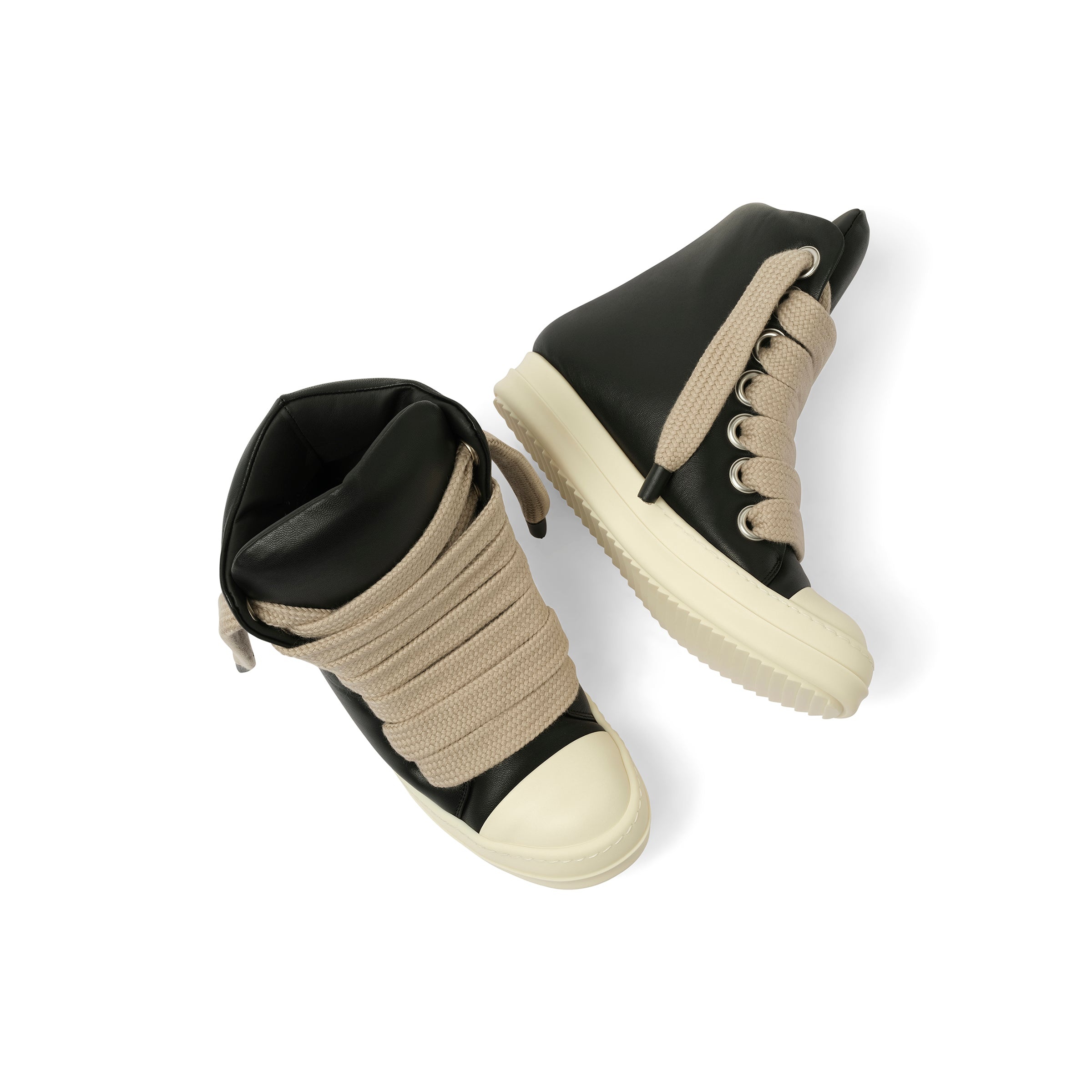Jumbo Laced Padded High Sneaks in Black/Milk - 4