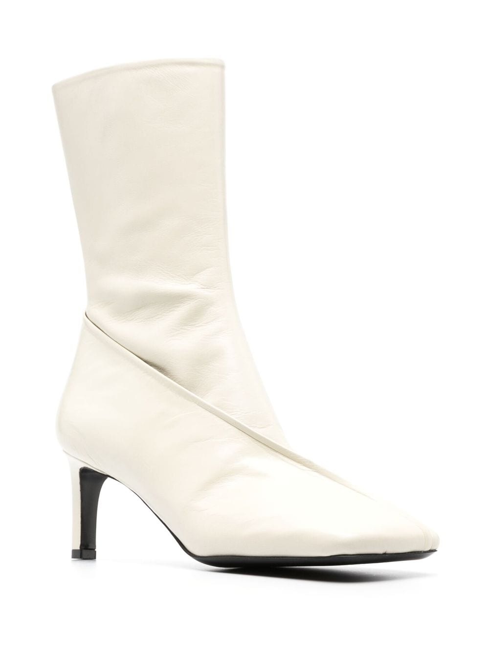 pointed leather ankle boots - 2
