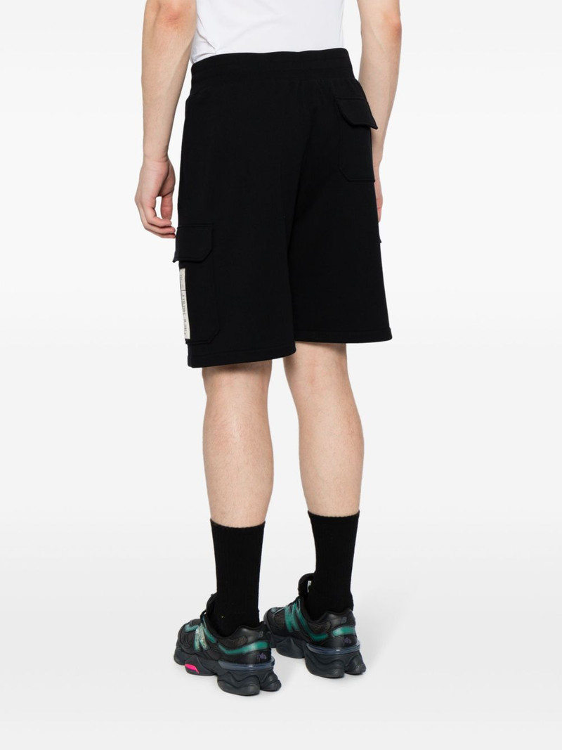 logo-patch organic cotton track shorts 4