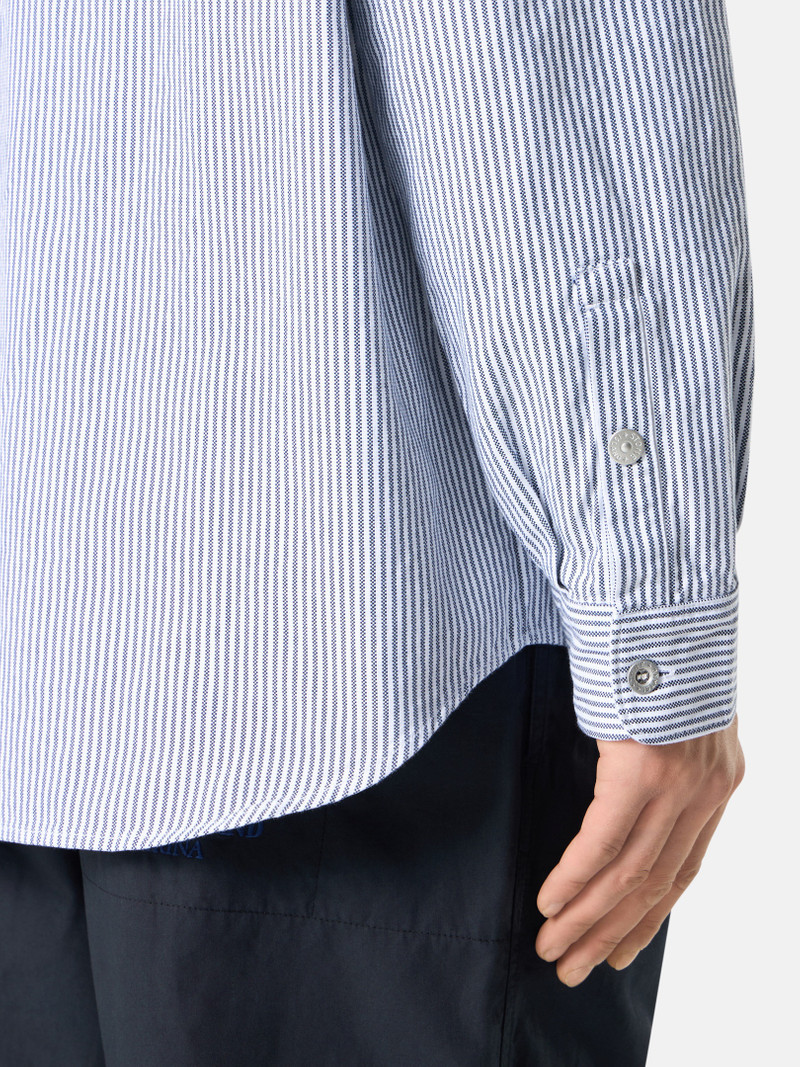 1100007 STRIPED OXFORD COTTON_STONE ISLAND MARINA 5