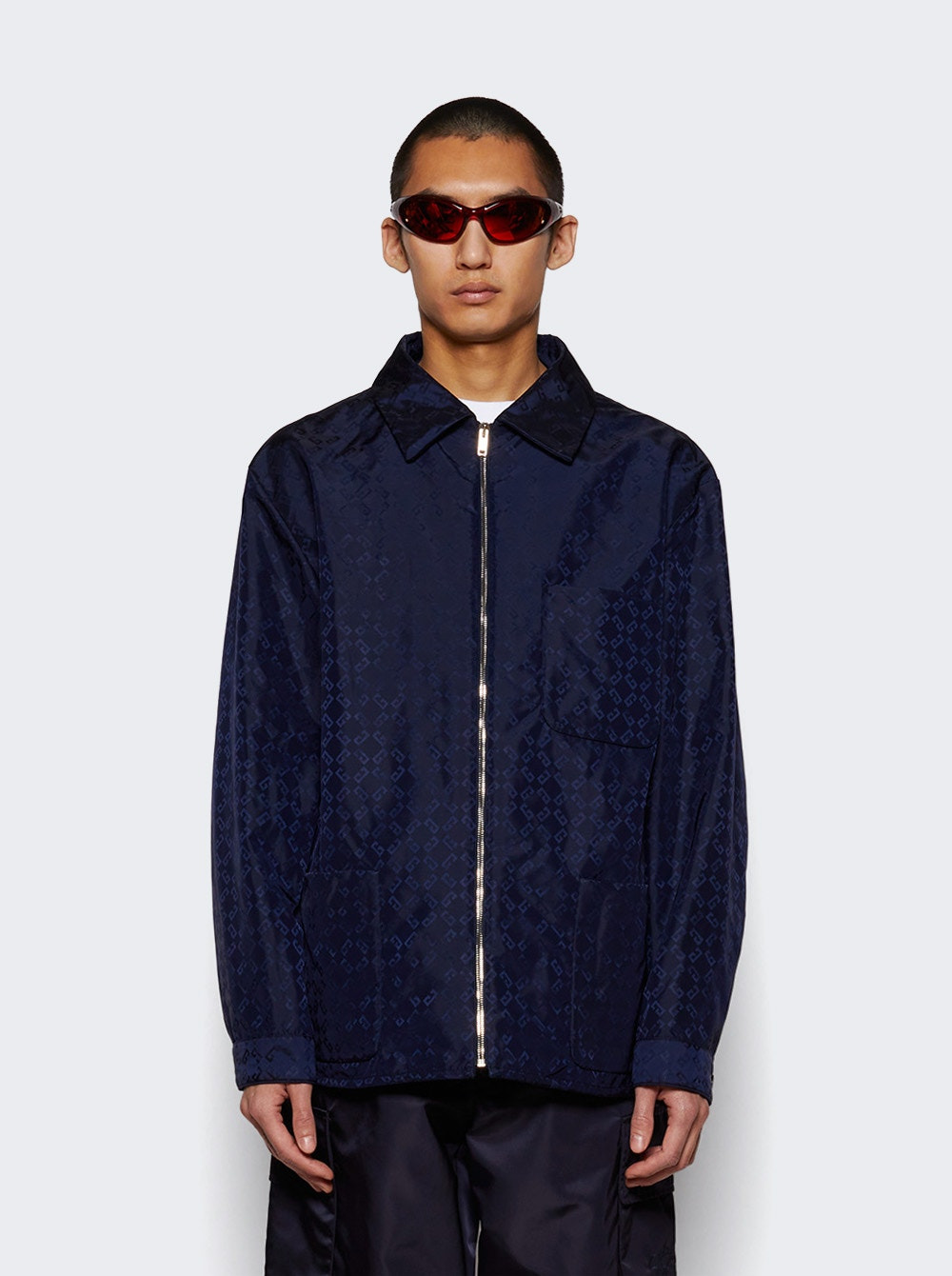 Overshirt In Monogram 72 Jacquard Dark Blue - 2